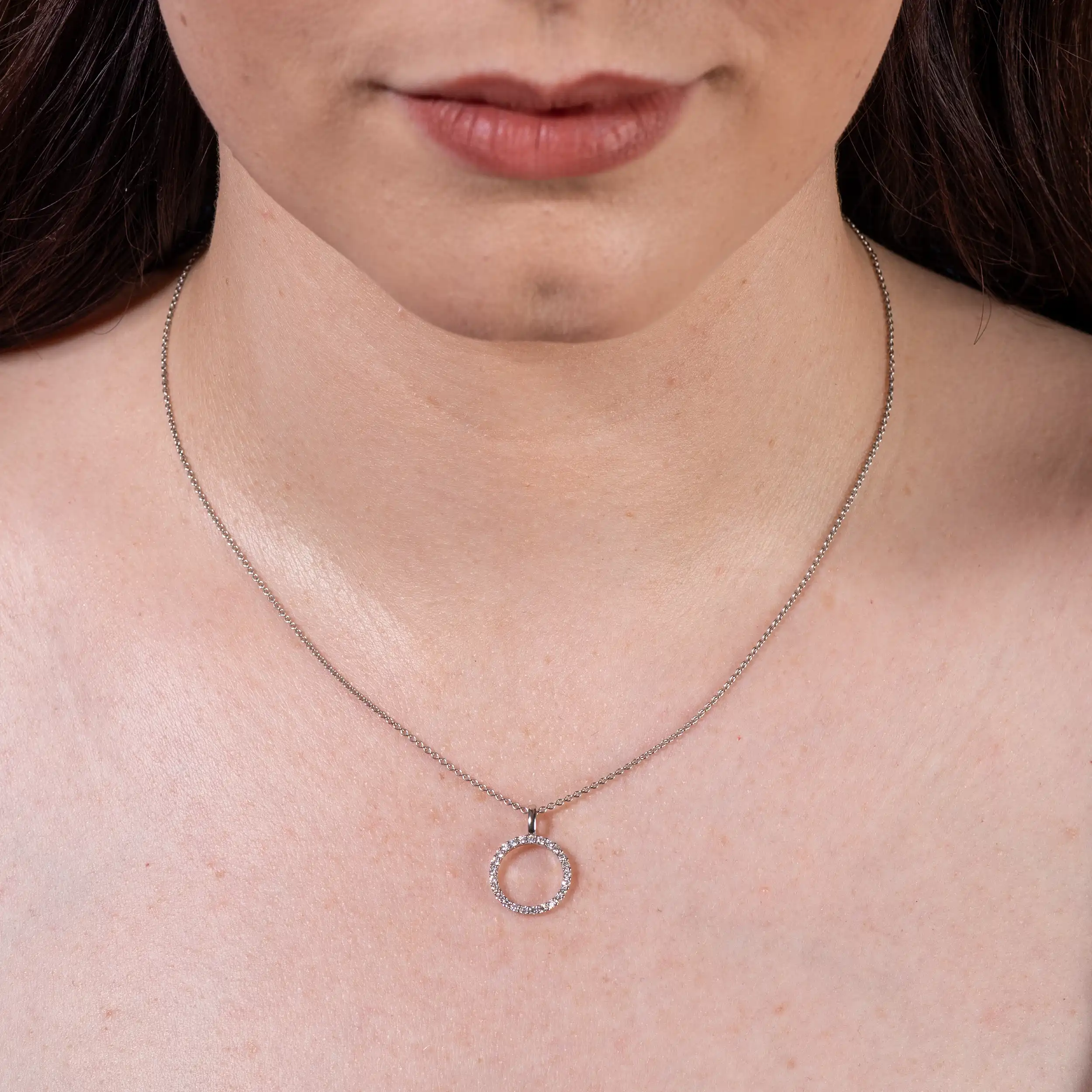 Gold Anhänger Diamant 0,28ct Memoire - Klassiker