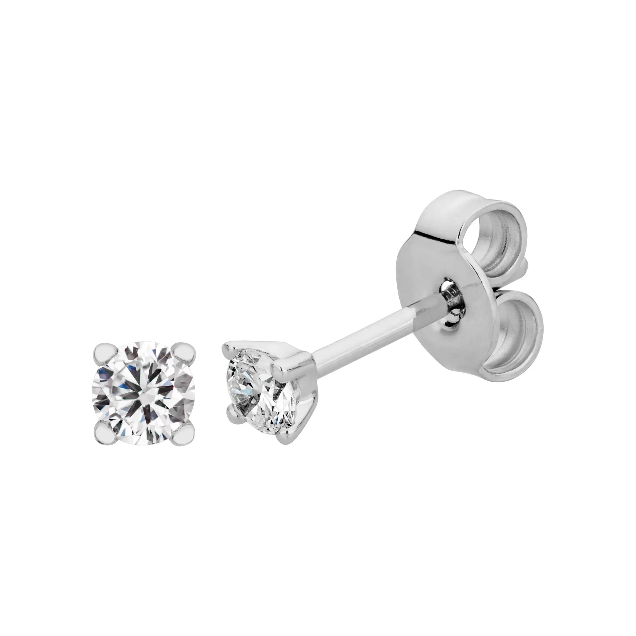 Gold Ohrschmuck Diamant 0,20ct 4er Krappenfassung Solitär - Klassiker