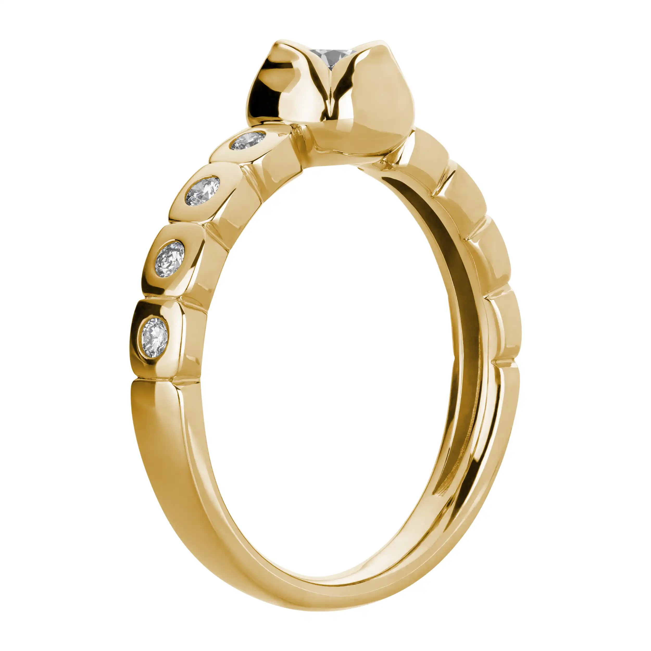 Gold Ring Diamant 0,41ct Zehra - Floral