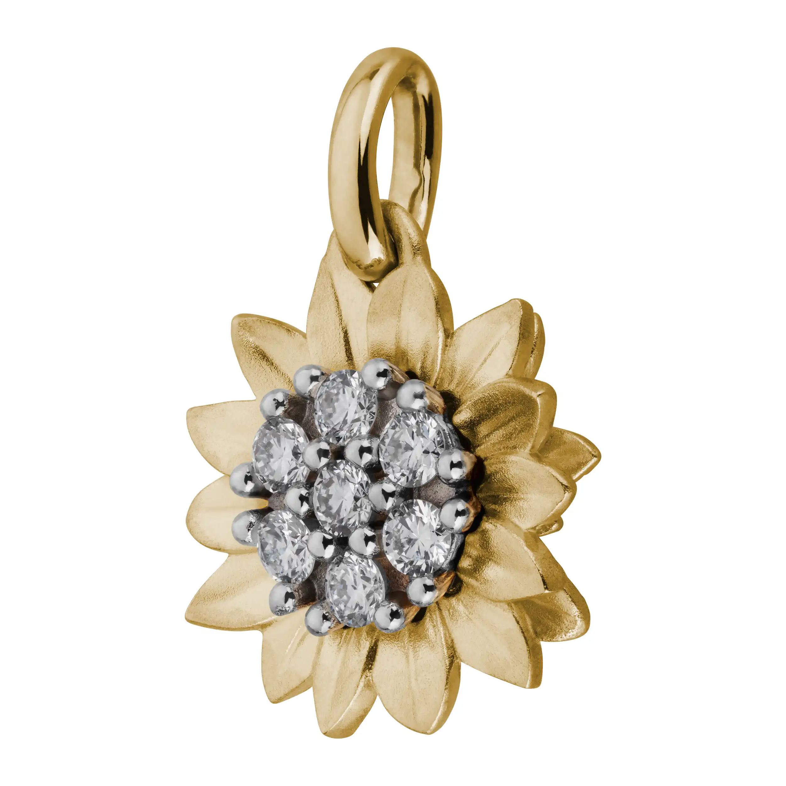 Gold Anhänger Diamant 0,14ct Sonnenblume - Floral