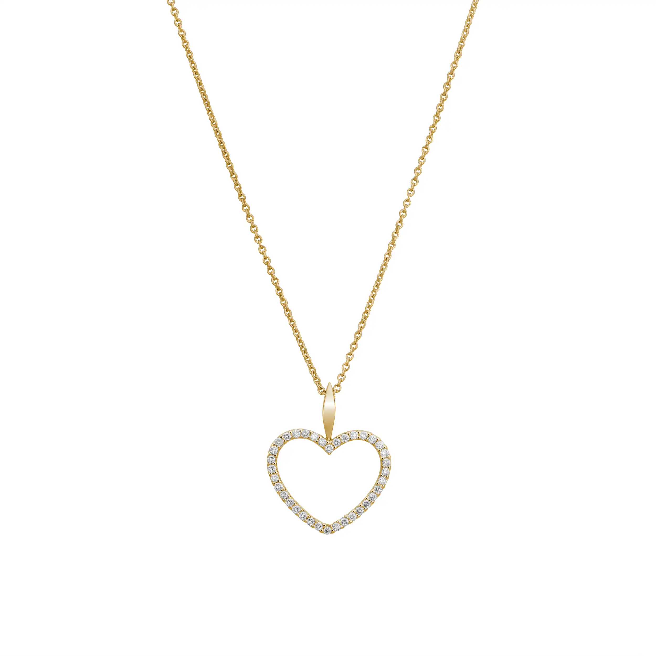 Gold Anhänger Herz Diamant 0,24ct - Symbole