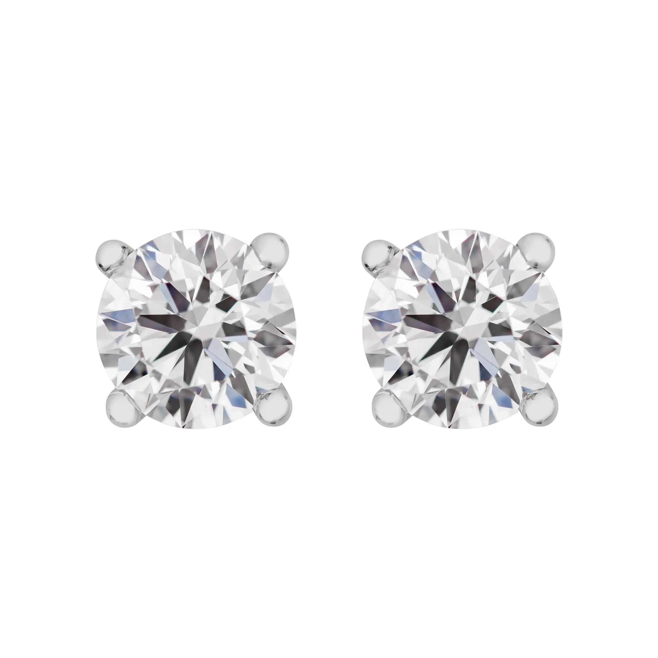 Gold Ohrschmuck Diamant 1,0ct 4er Krappenfassung Solitär - Klassiker