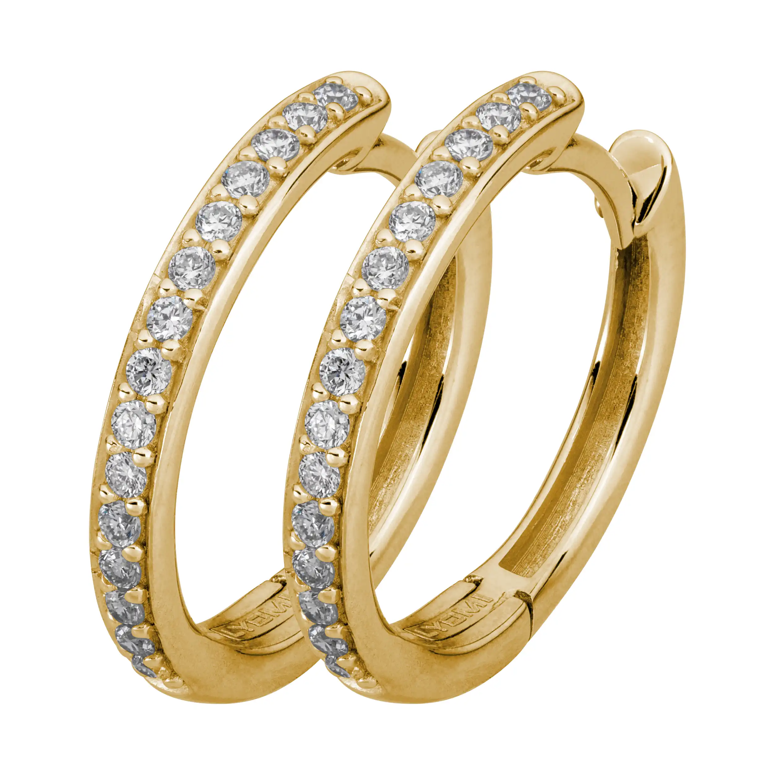 Gold Ohrschmuck Creolen Diamant 0,22ct - Klassiker