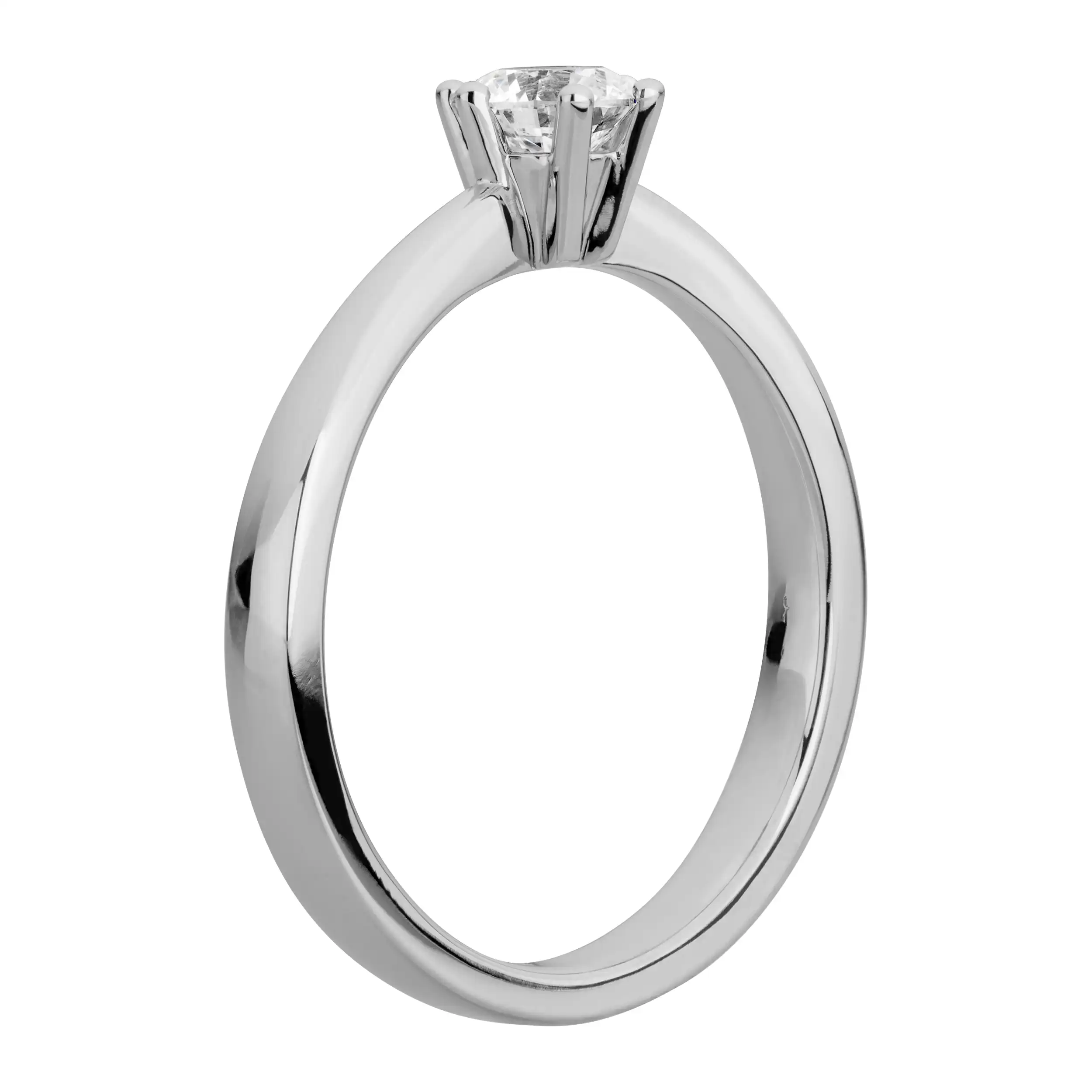 Gold Ring Diamant 0,50ct 6er Krappenfassung Solitär - Klassiker 