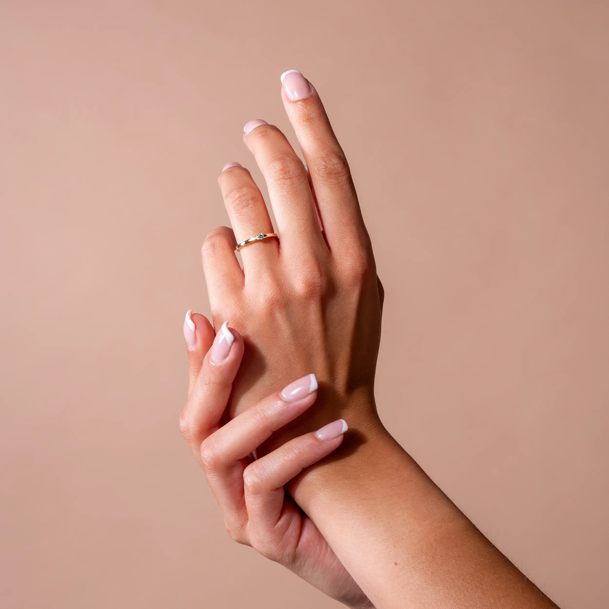 Gold Ring Diamant 0,10ct 4er Krappenfassung Solitär - Klassiker