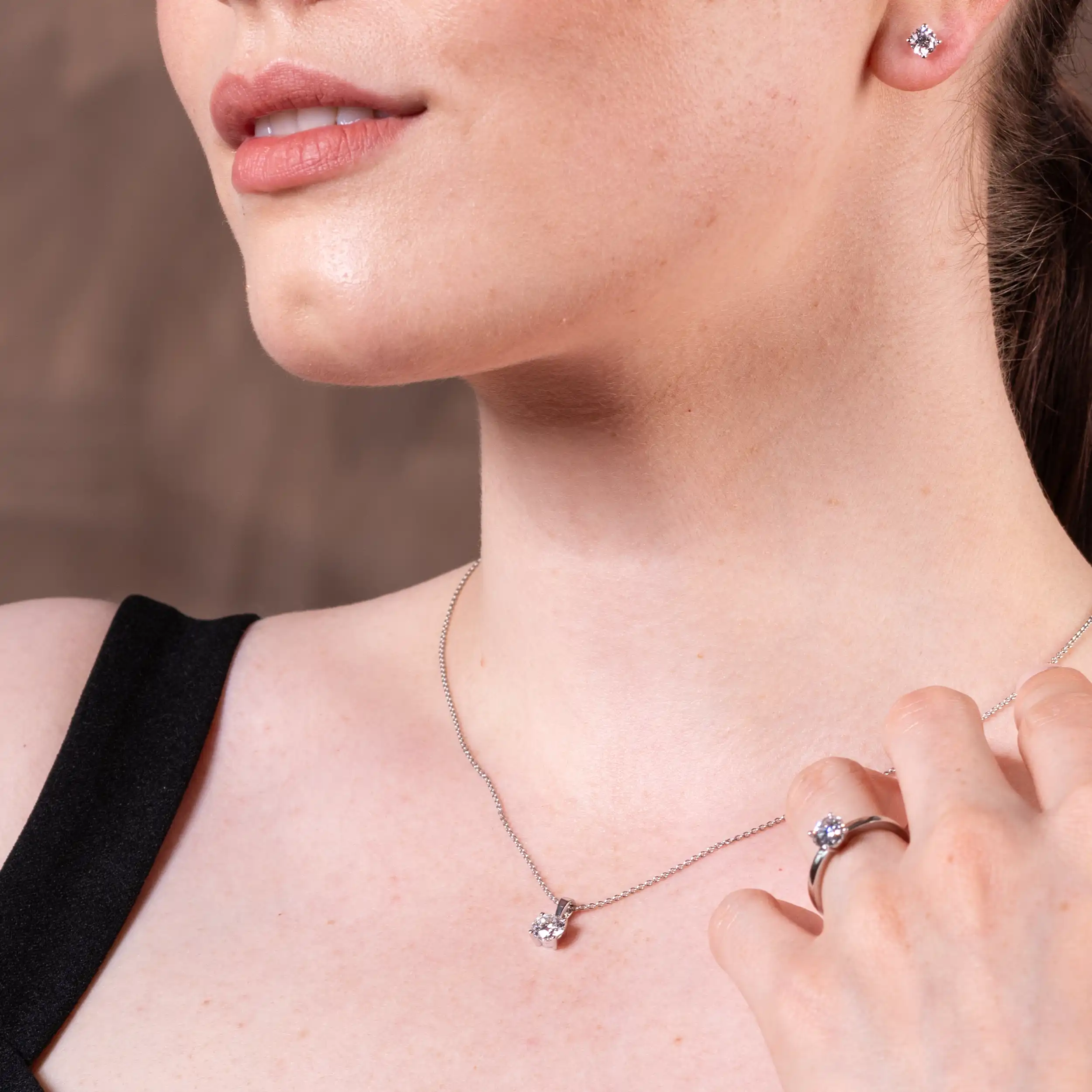 Gold Diamant 4er Krappenfassung Solitär - Klassiker