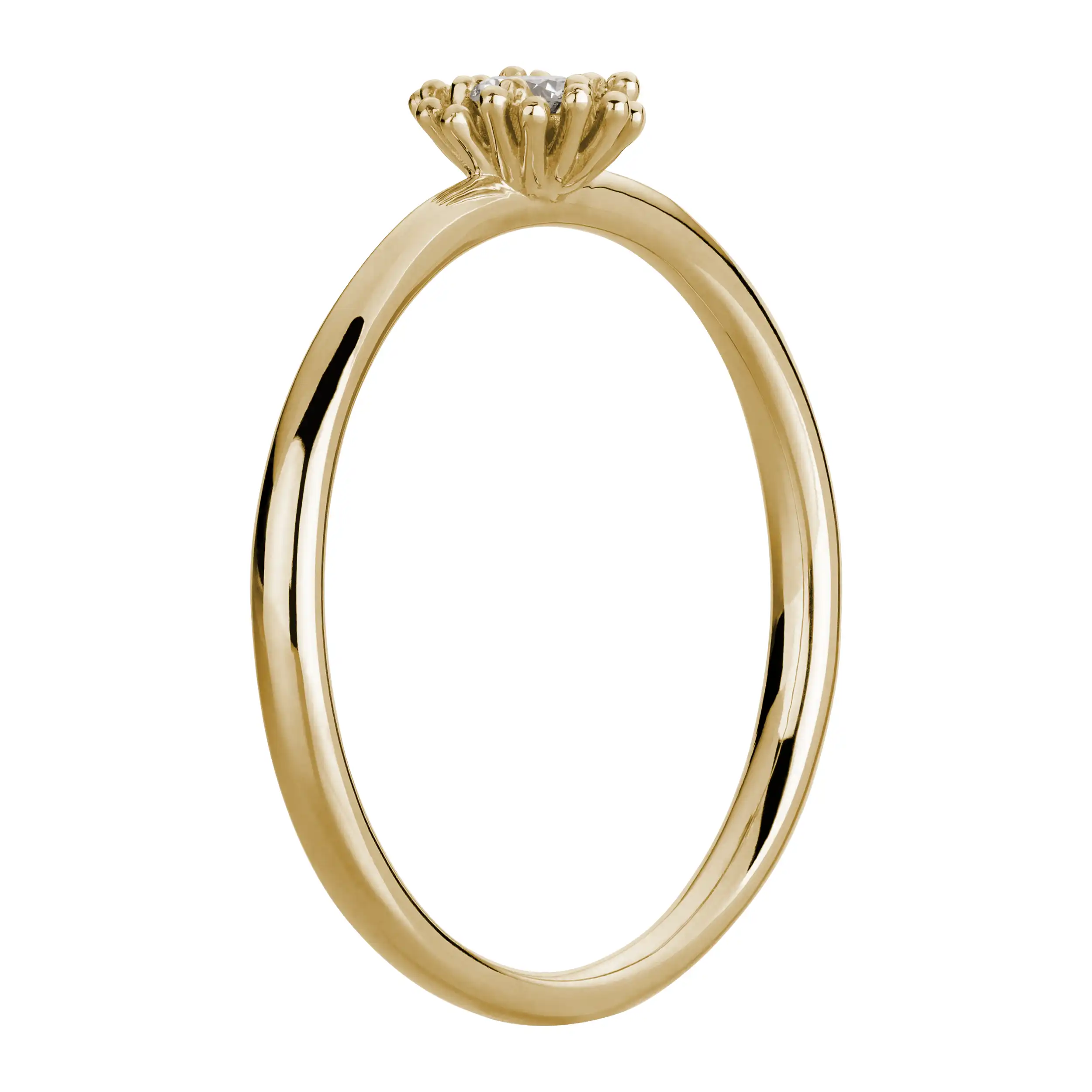 Gold Ring Diamant 0,10ct Runa - Floral