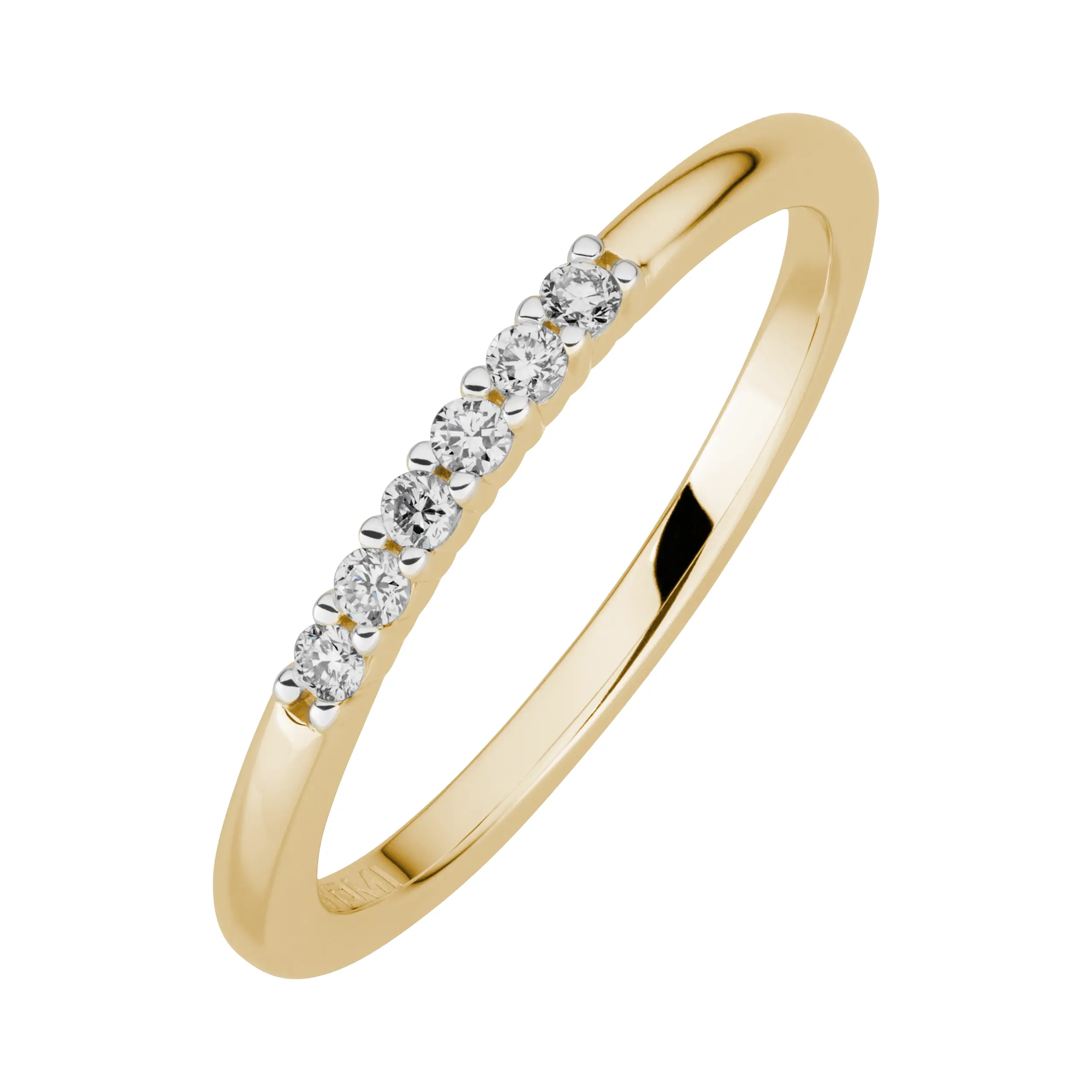Gold Ring Diamant 0,11ct Mehrsteiner schmal - Klassiker
