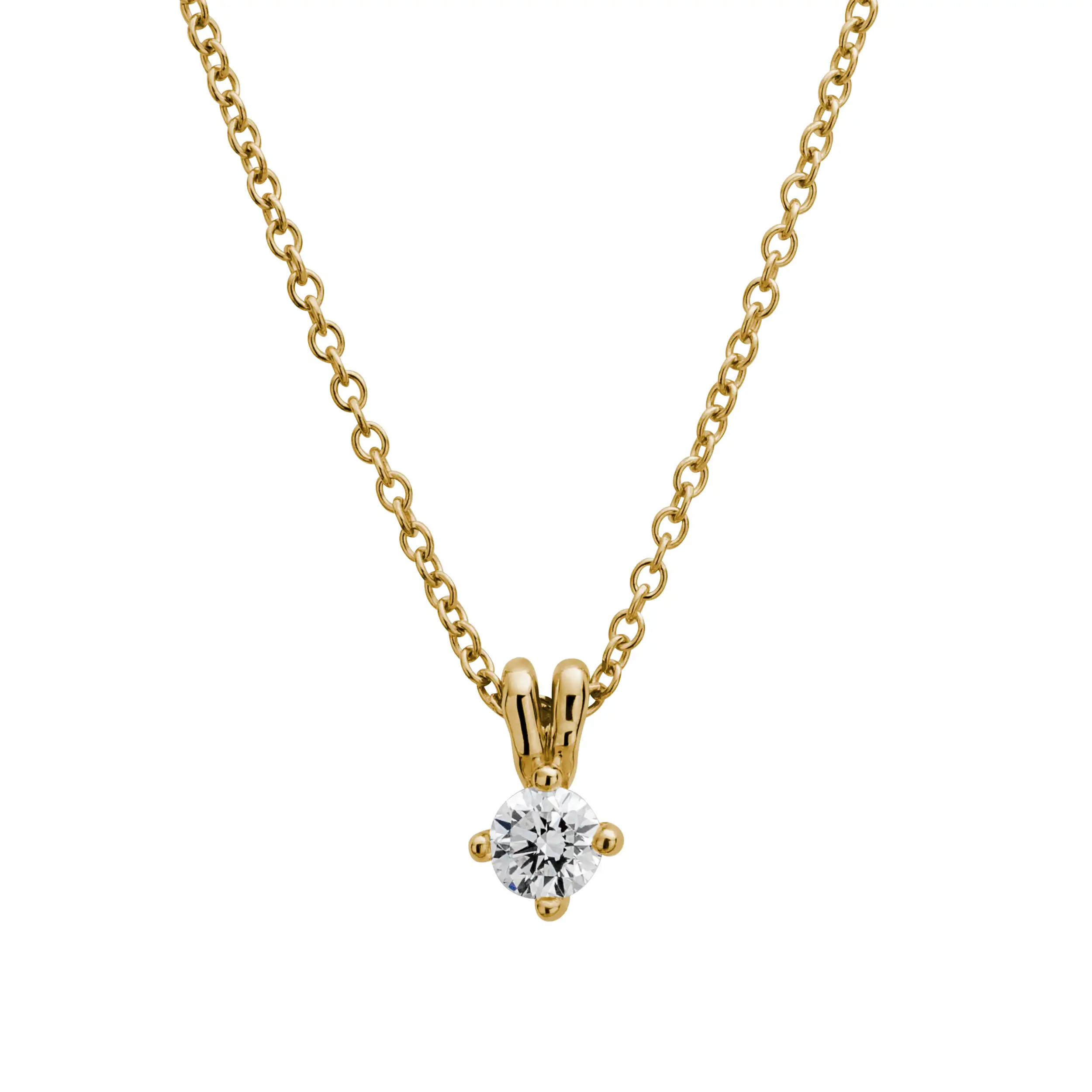 Gold Anhänger Diamant 0,50ct Solitär Liana - Floral