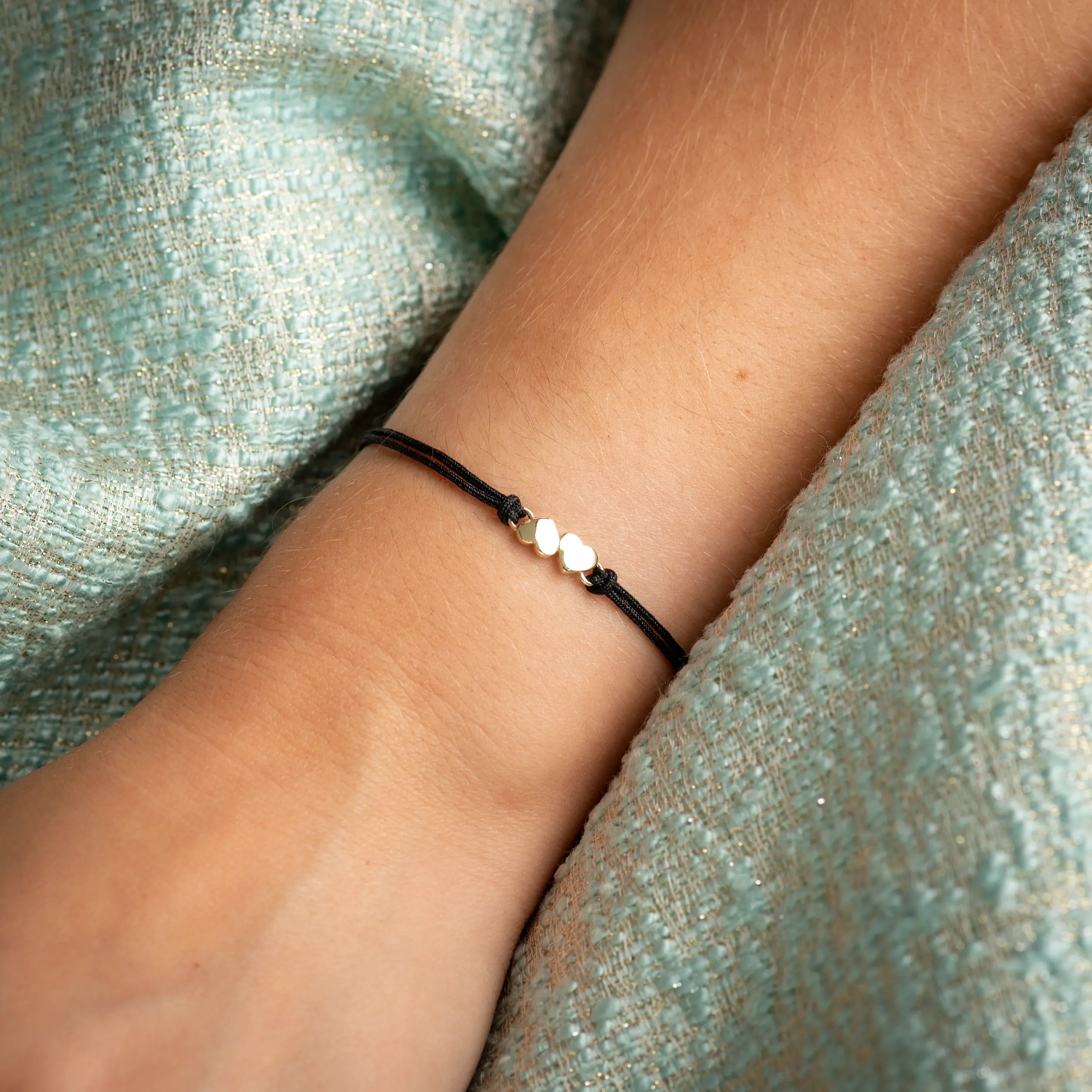 Gold Armband Herzen Symbole