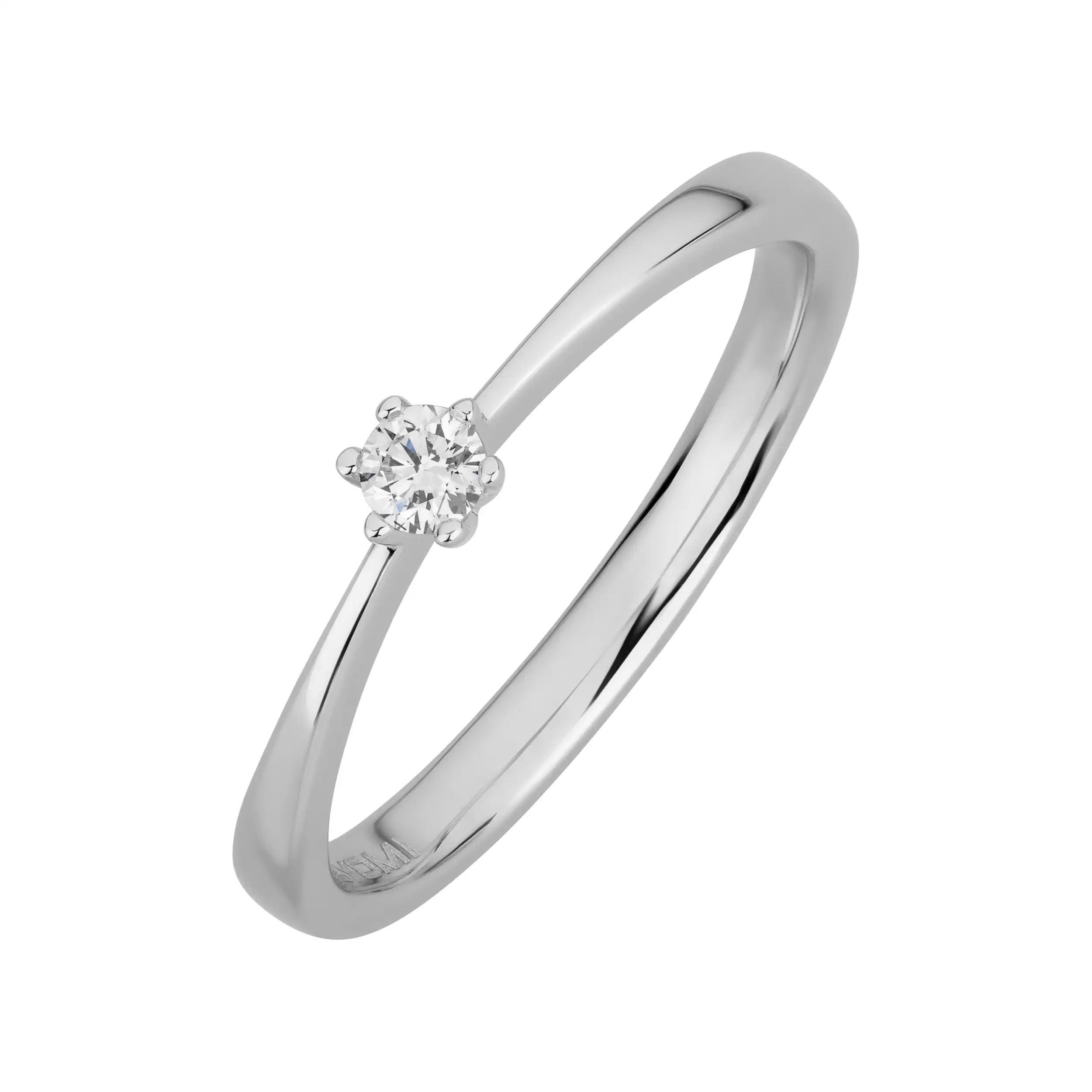 Gold Ring Diamant 0,10ct 6er Krappenfassung Solitär - Klassiker