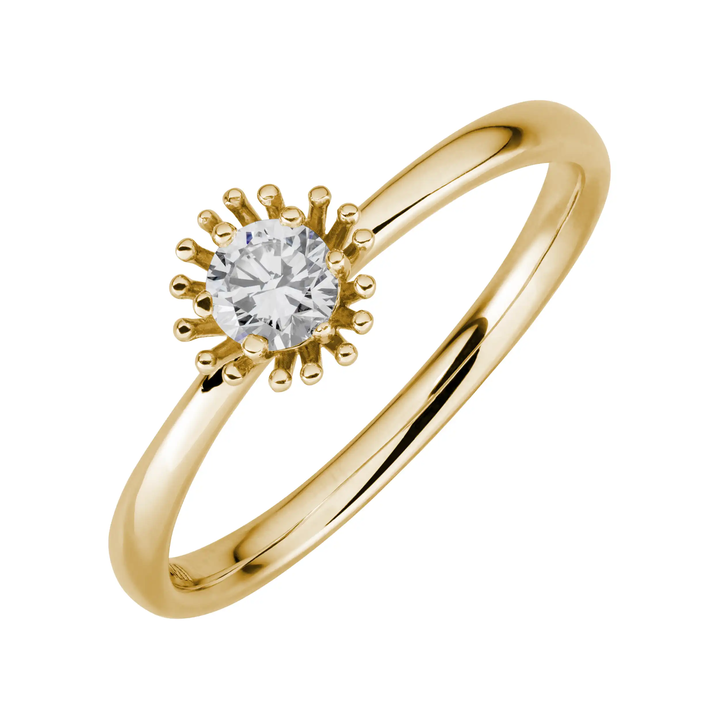 Gold Ring Diamant 0,25ct Runa - Floral