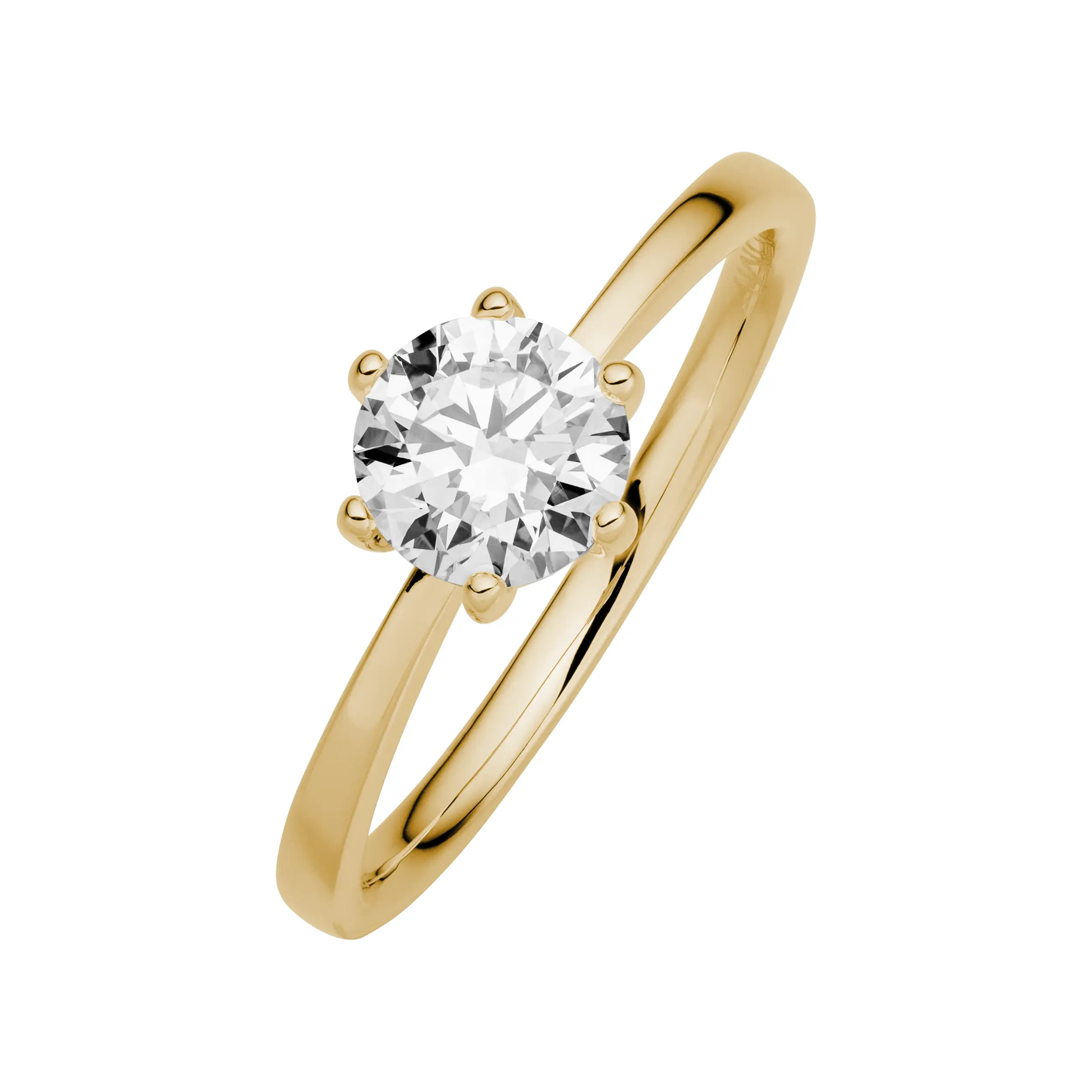 Gold Ring Diamant 0.75ct 6er Stotzen Solitaire