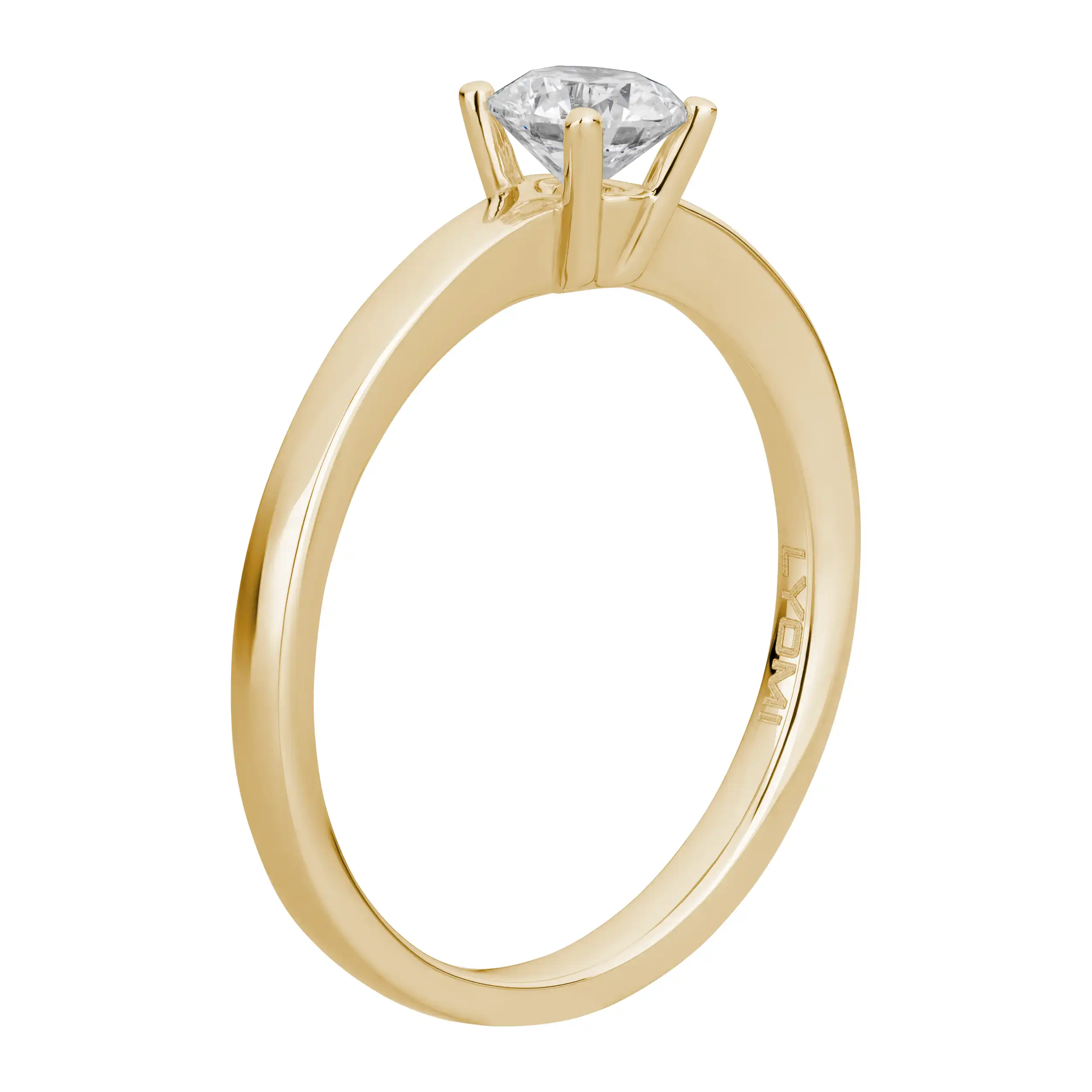Gold Ring Diamant 0,50ct 4er Krappenfassung Solitär - Klassiker