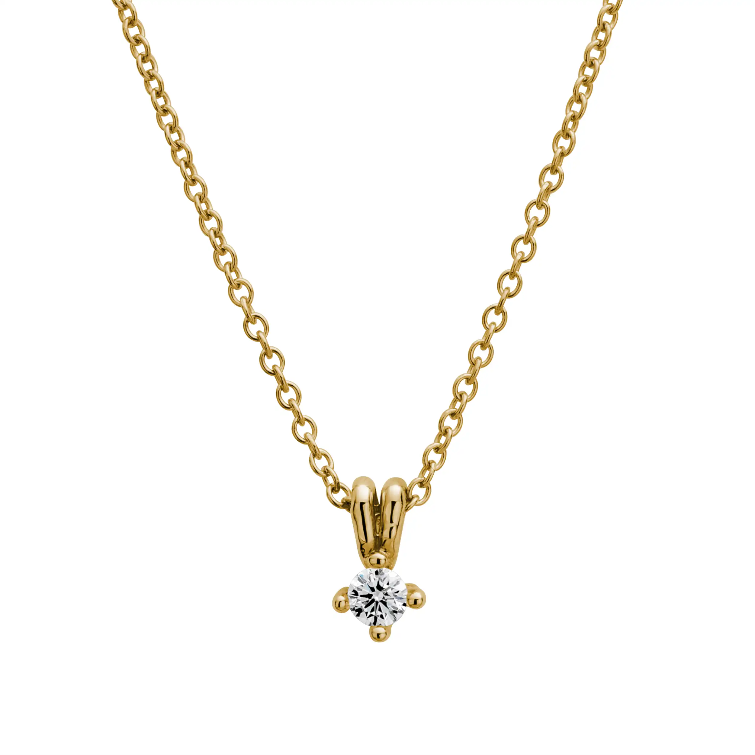 Gold Anhänger Diamant 0,25ct Solitär Liana - Floral