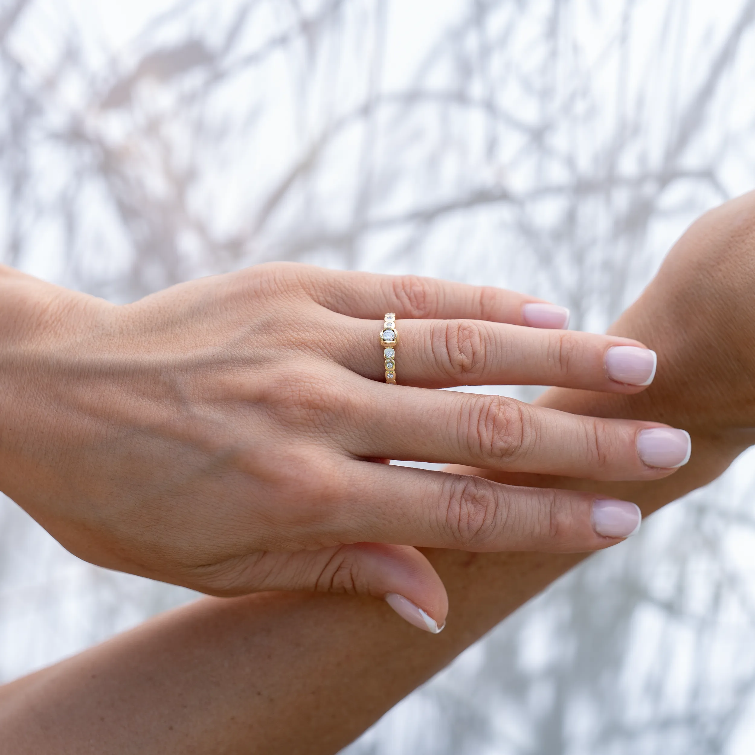 Gold Ring Diamant 0,21ct Zehra - Floral
