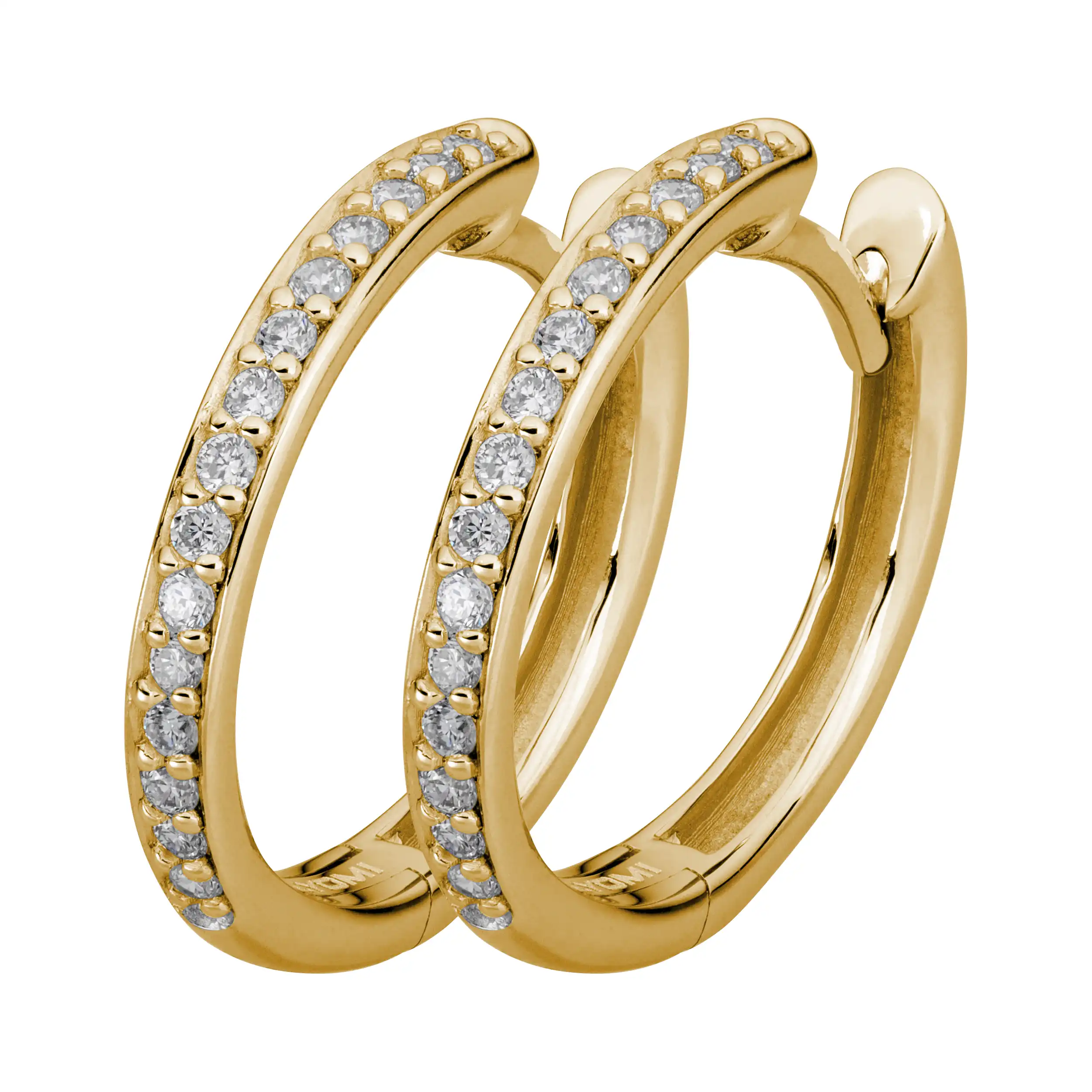Gold Ohrschmuck Creolen Diamant 0,19ct - Klassiker