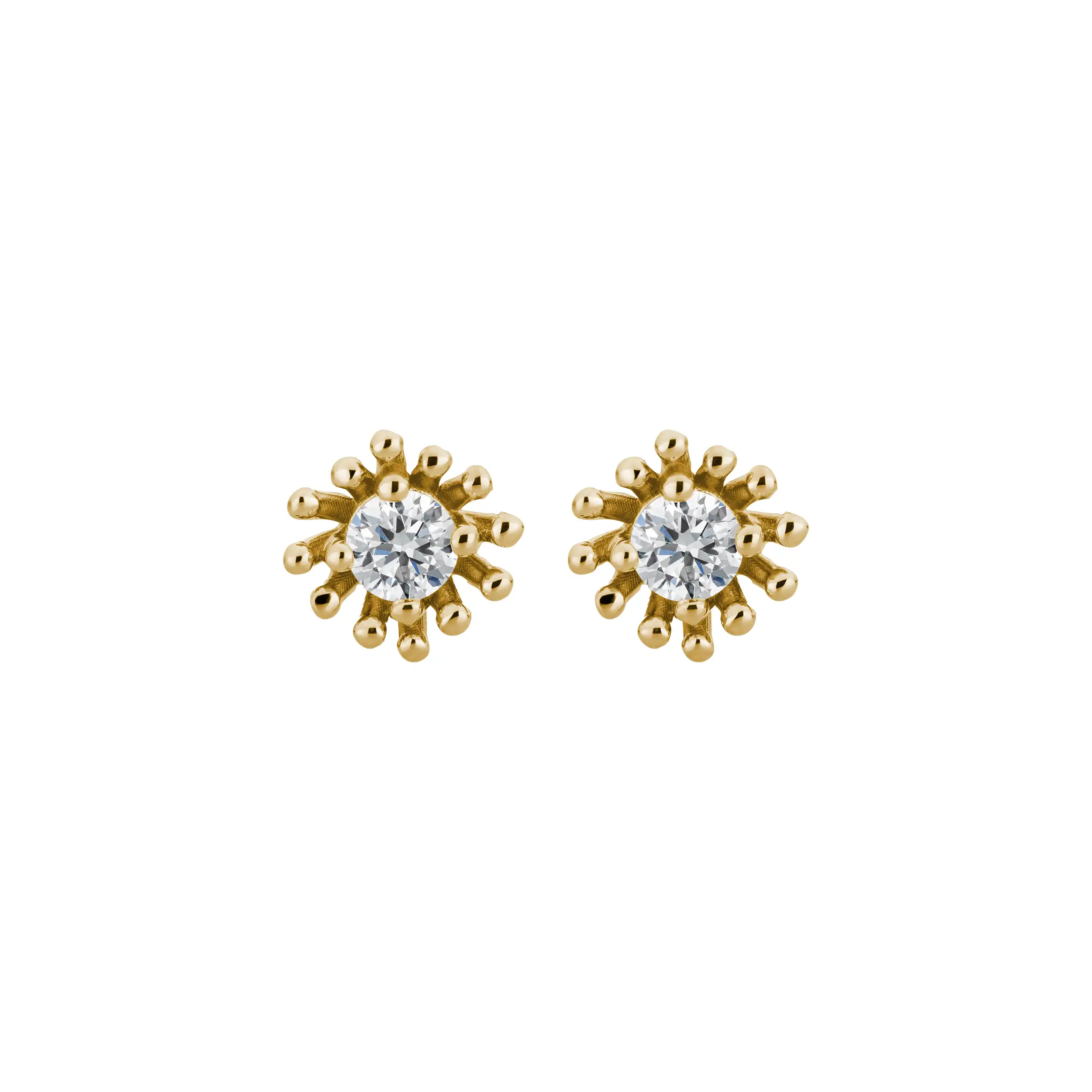 Gold Ohrschmuck Diamant 0,09ct Runa - Floral