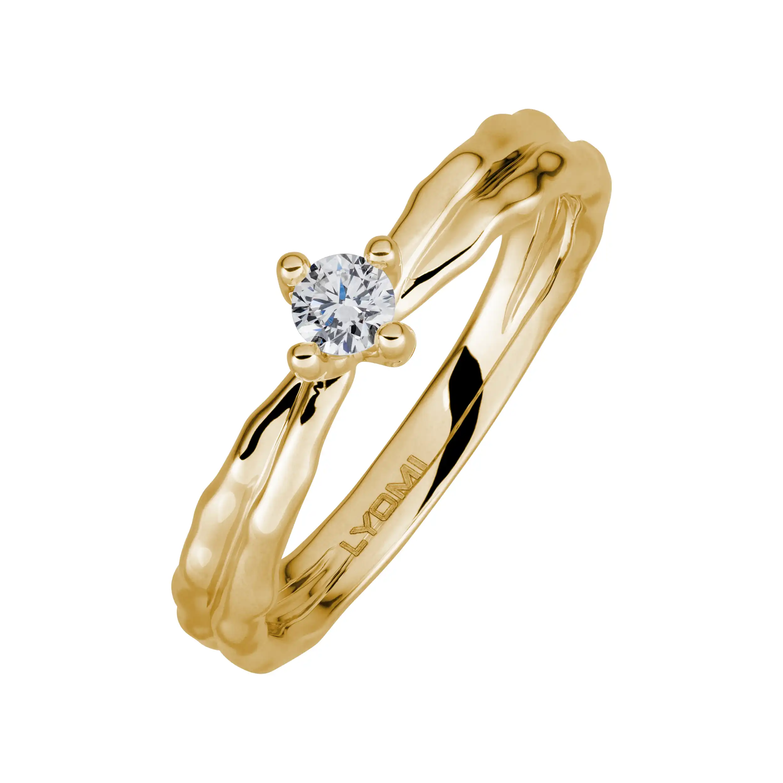 Gold Ring Diamant 0,15ct Solitär Liana - Floral