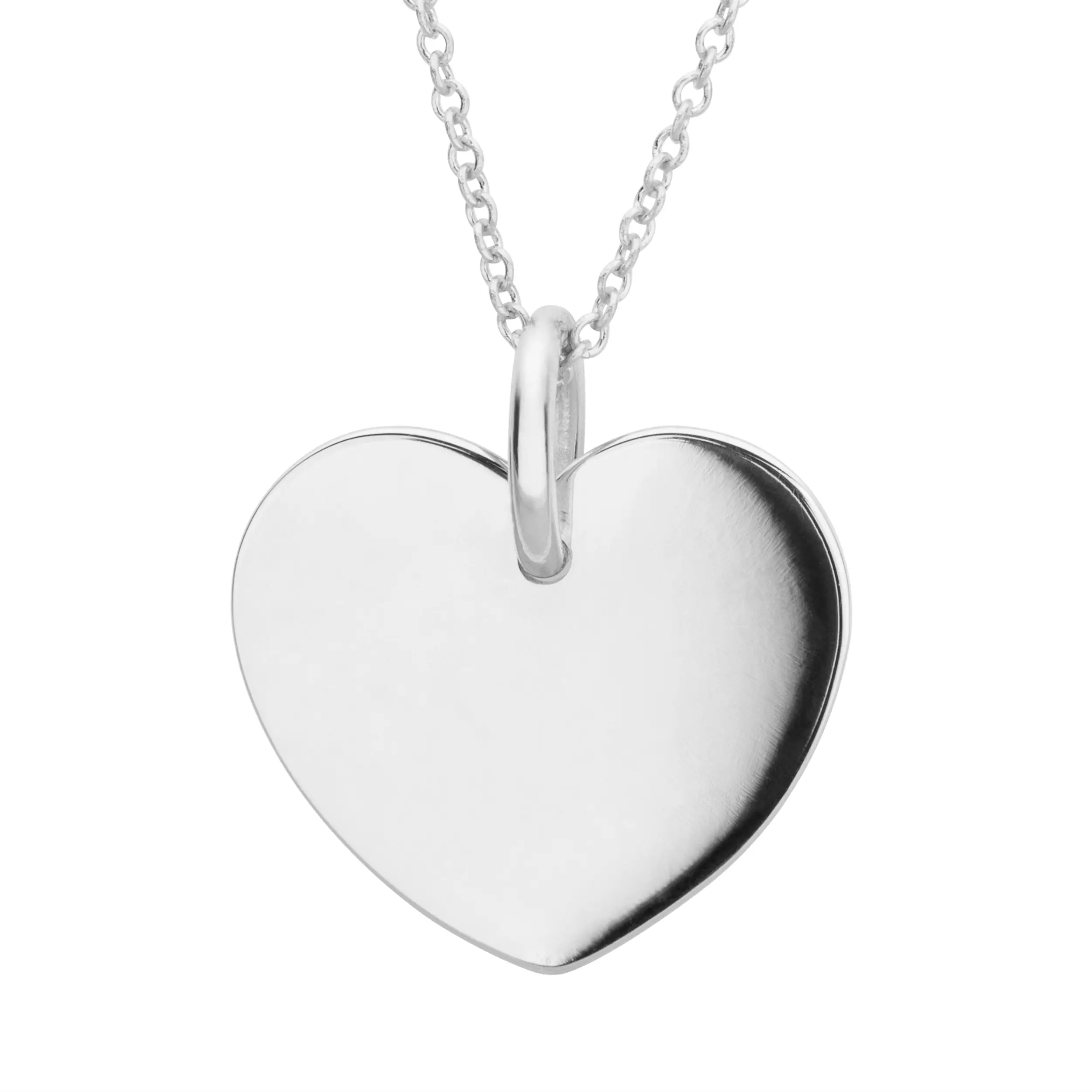 Weißgold Anhänger Herz personalisiert - Gravur