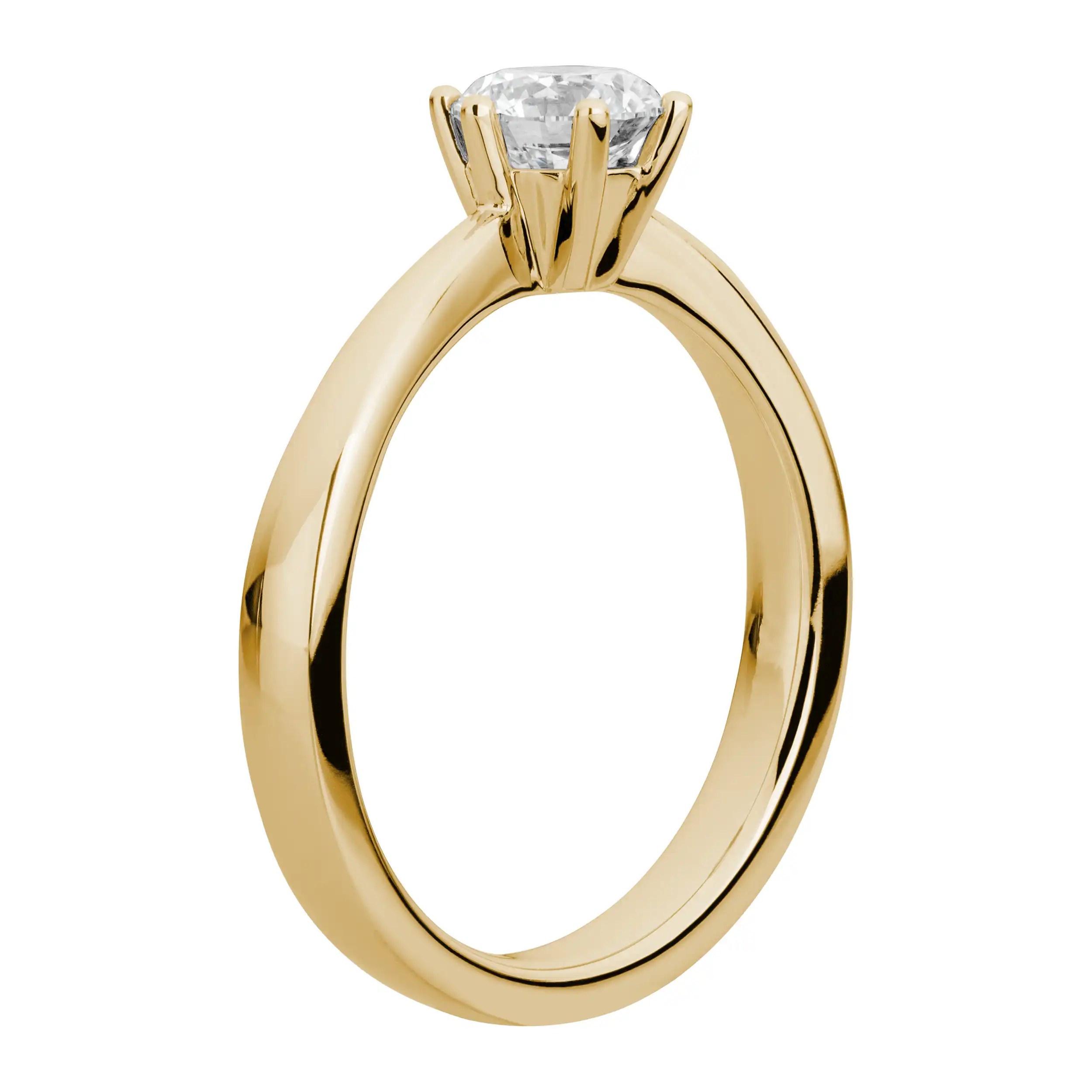 Gold Ring Diamant 0.75ct 6er Krappenfassung Solitär - Klassiker