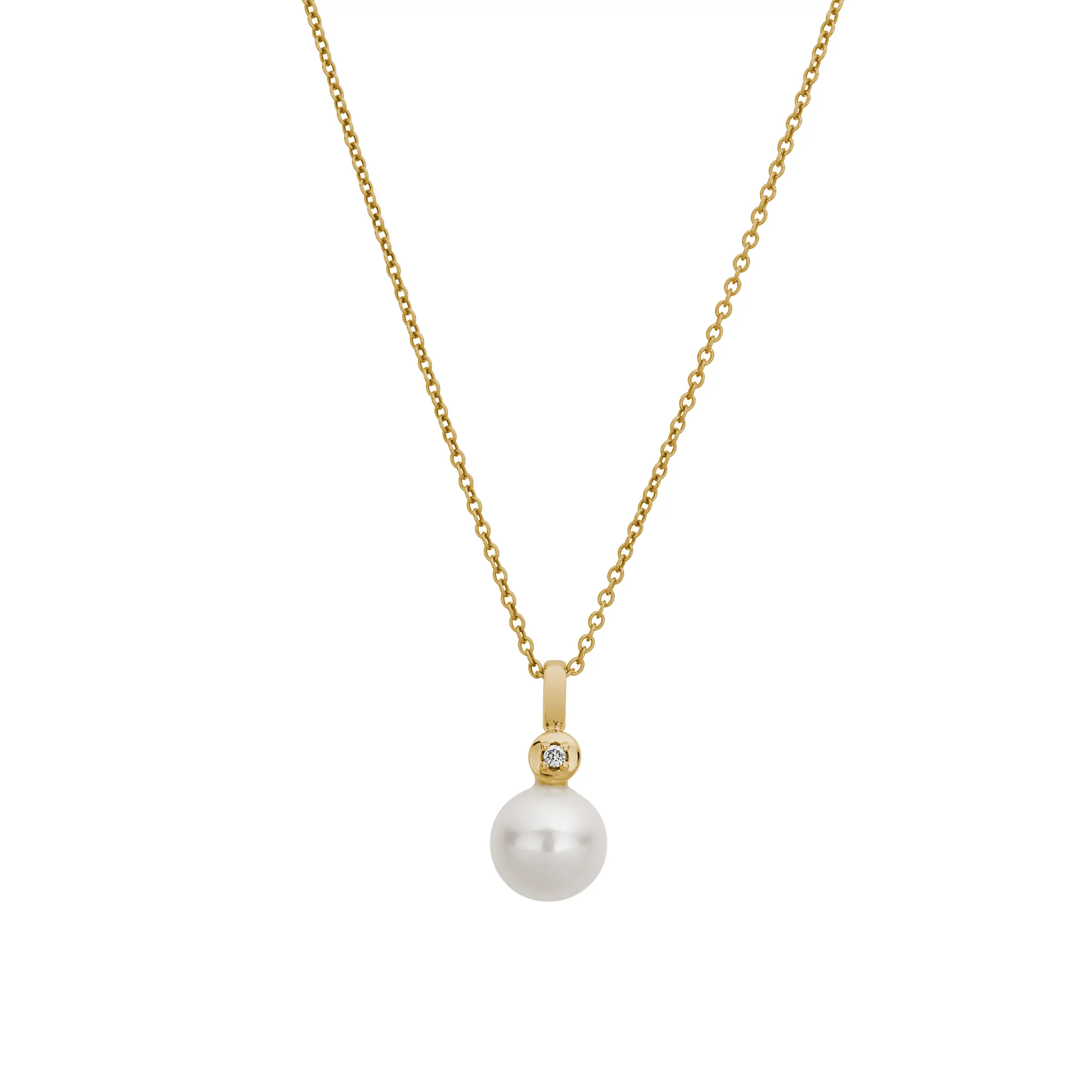 Gold Anhänger Diamant 0,02ct mit Perlen - Ozean