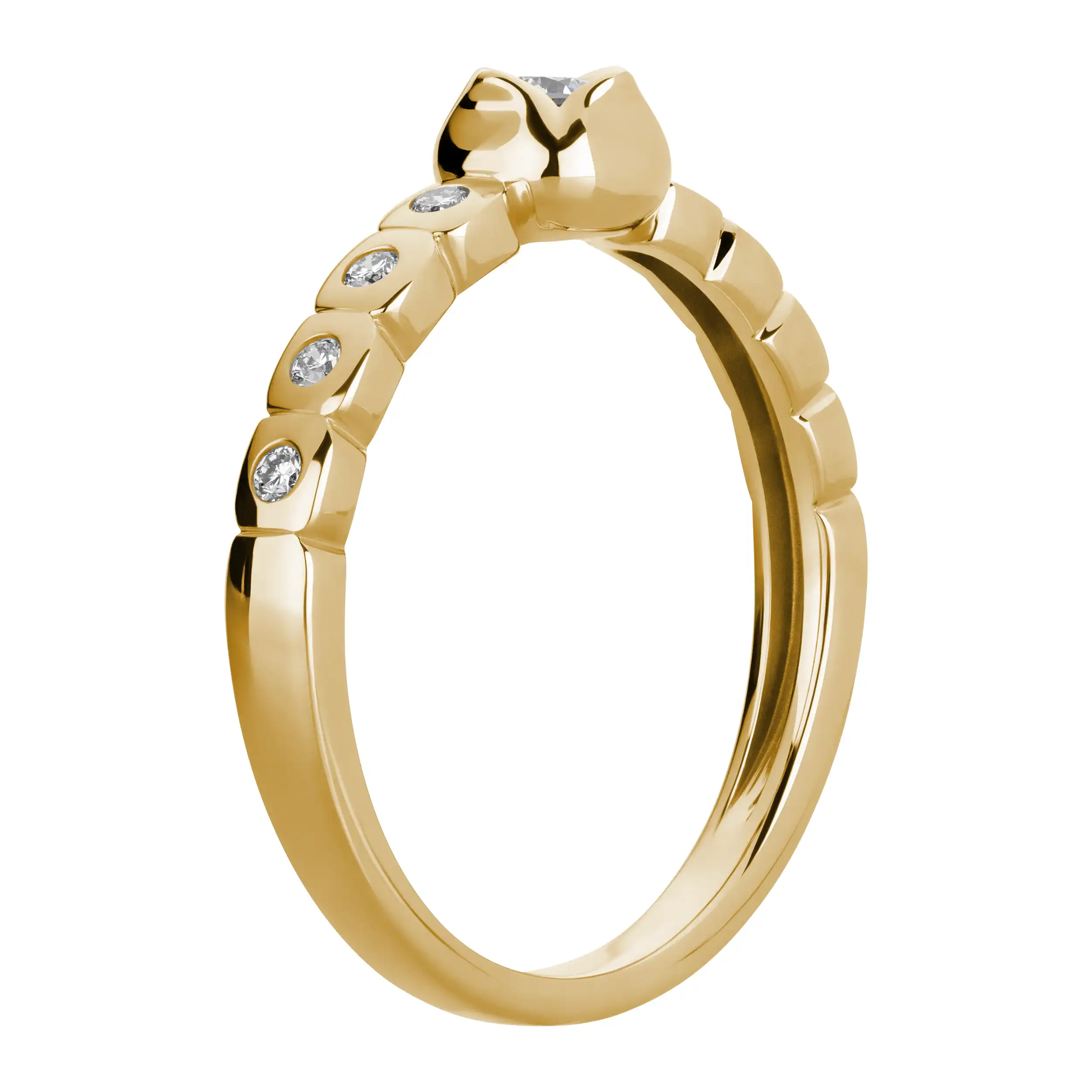 Gold Ring Diamant 0,21ct Zehra - Floral
