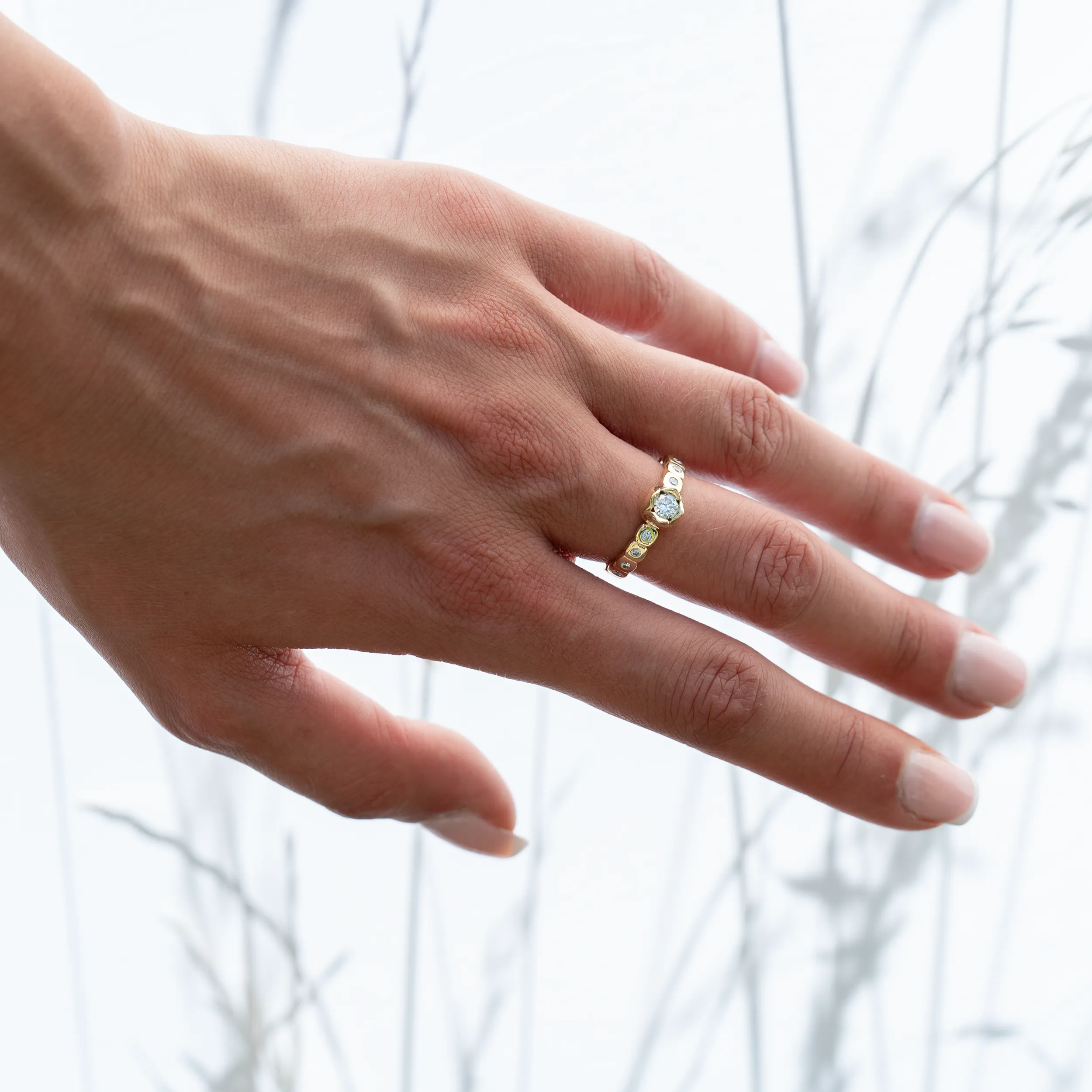 Gold Ring Diamant 0,41ct Zehra - Floral