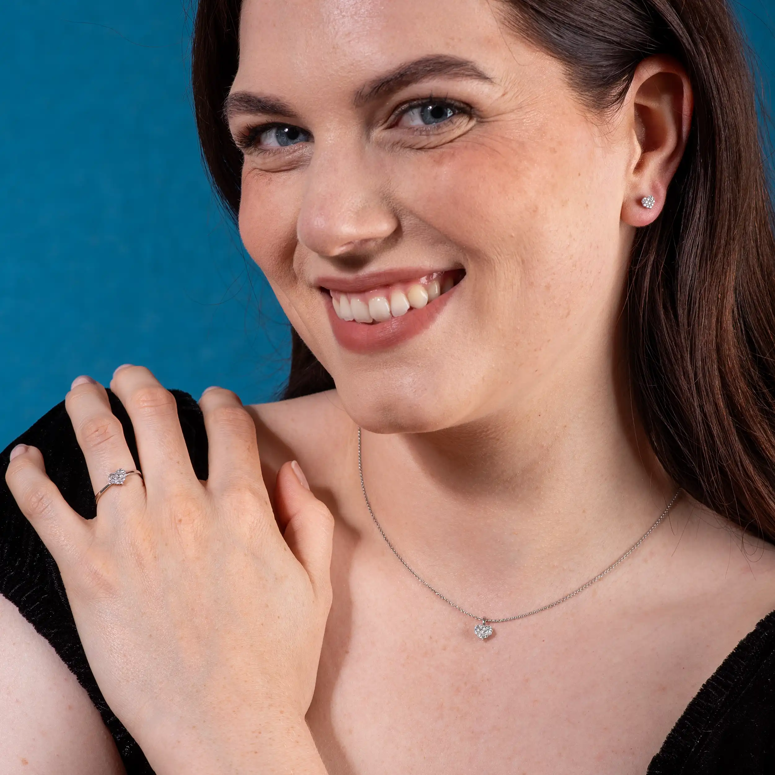 Gold Herz Diamant Pavé - Klassiker