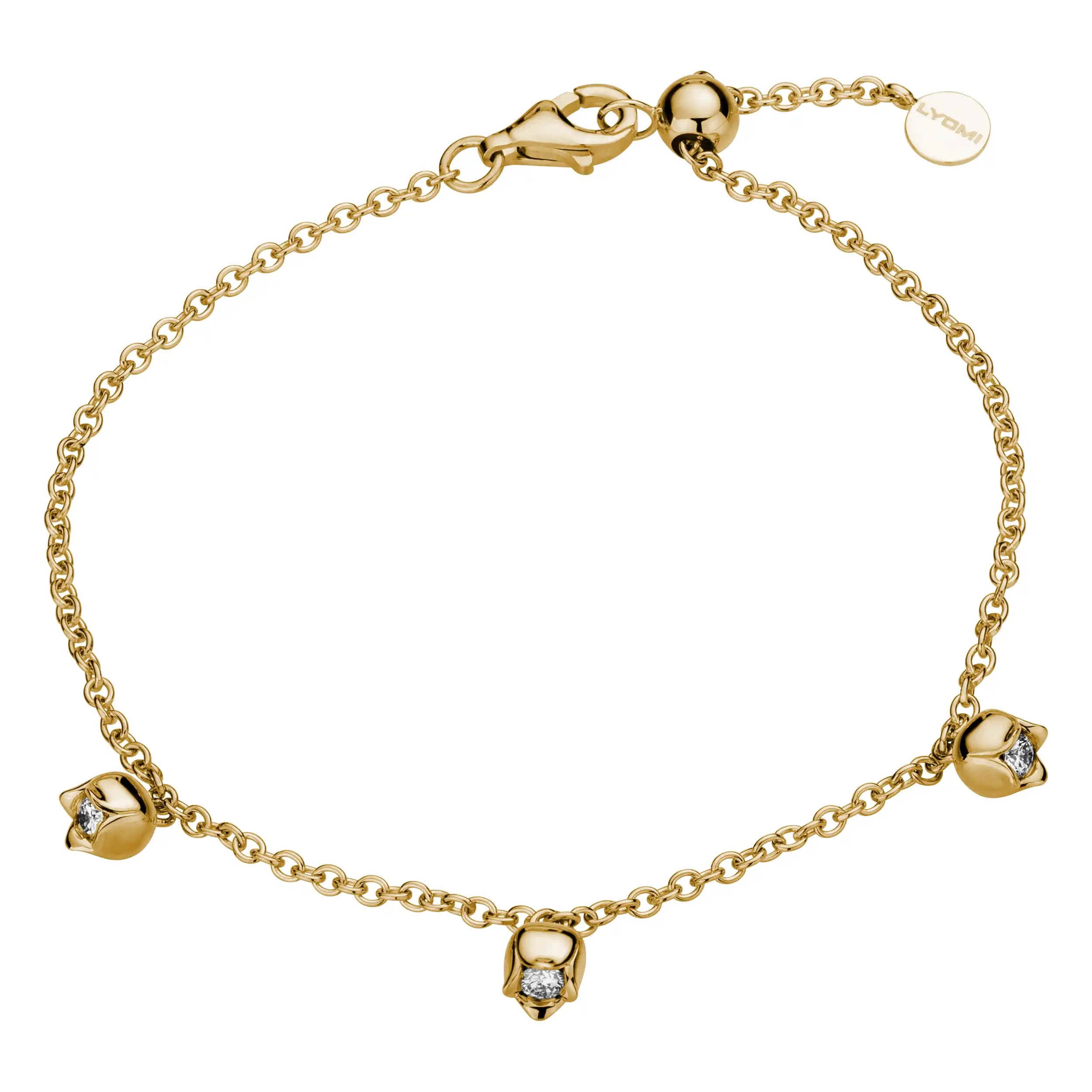 Gold Armband Diamant 0,16ct Zehra Pendante - Floral