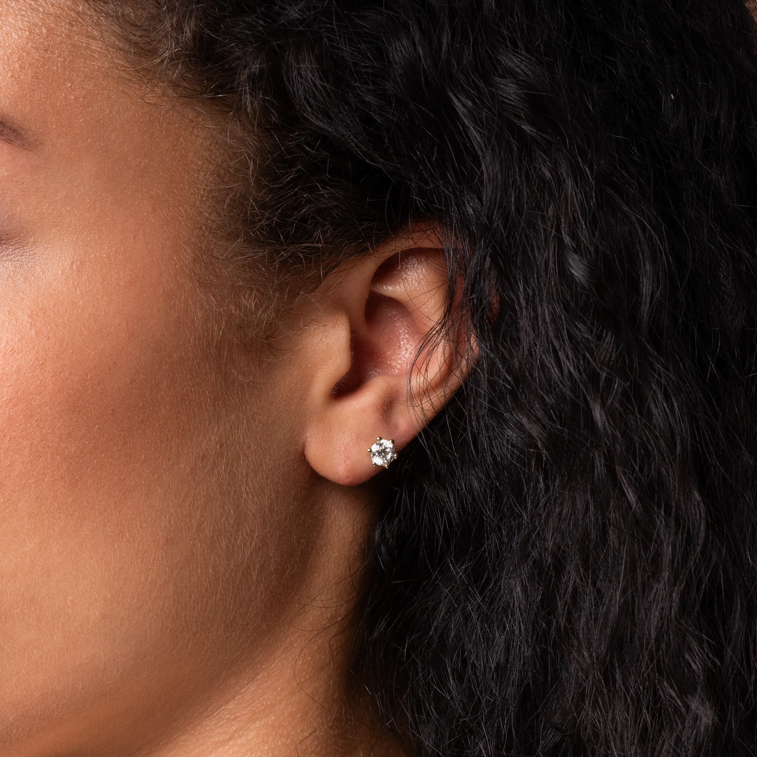 Gold Ohrschmuck Diamant 1,0ct 6er Krappenfassung Solitär - Klassiker