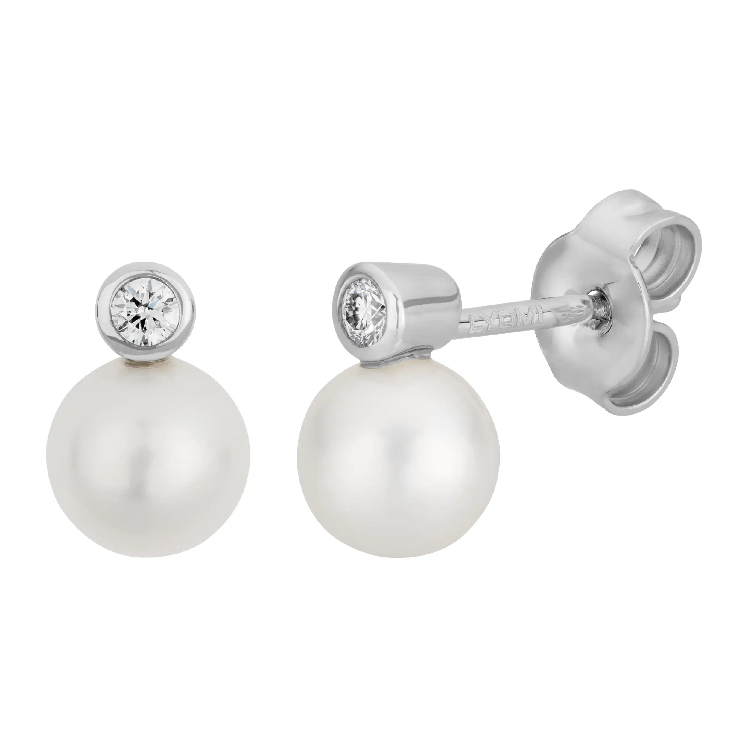 Gold Ohrschmuck Diamant 0,06ct mit Perlen - Ozean