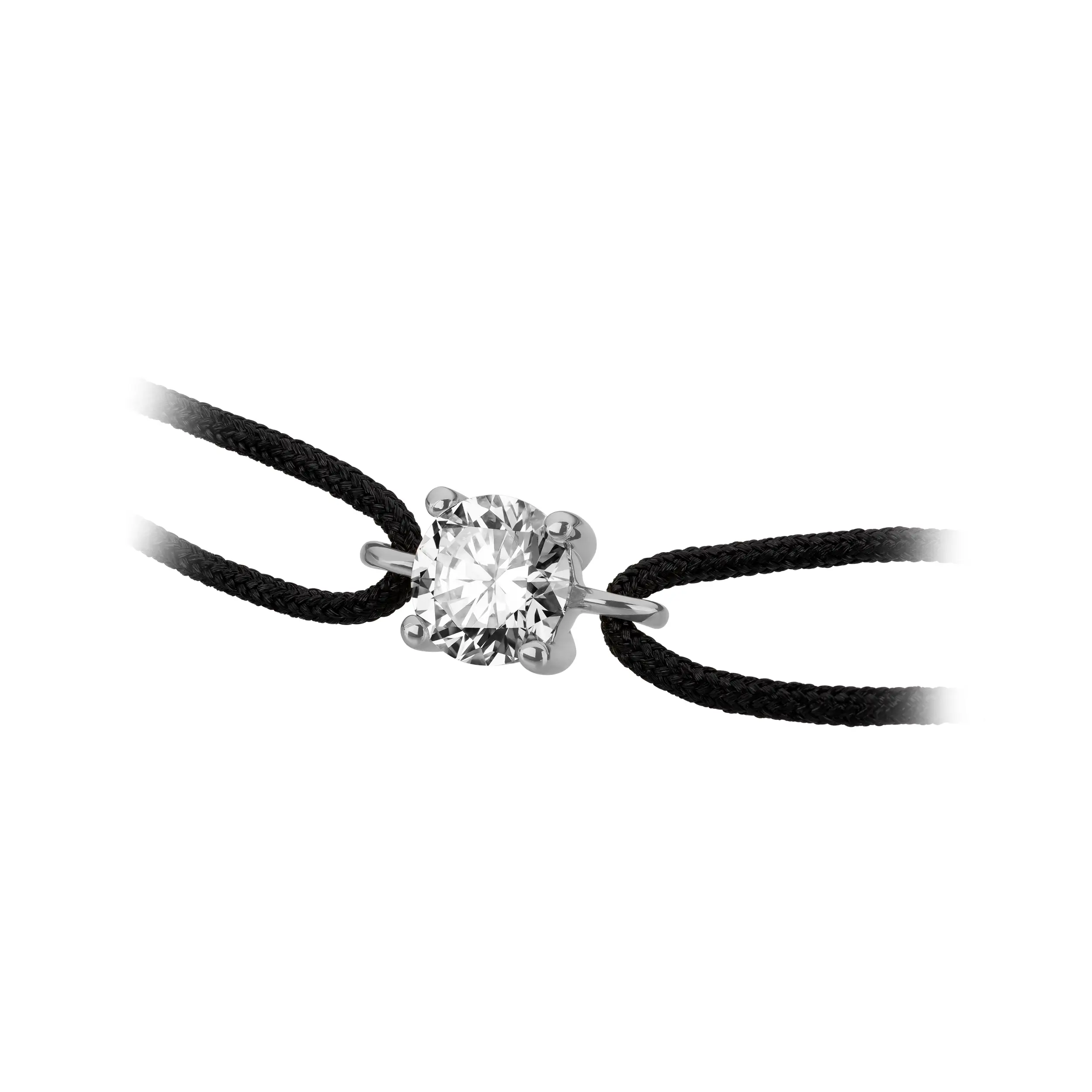 Diamant-Armband Solitär – Brillant am Textilband
