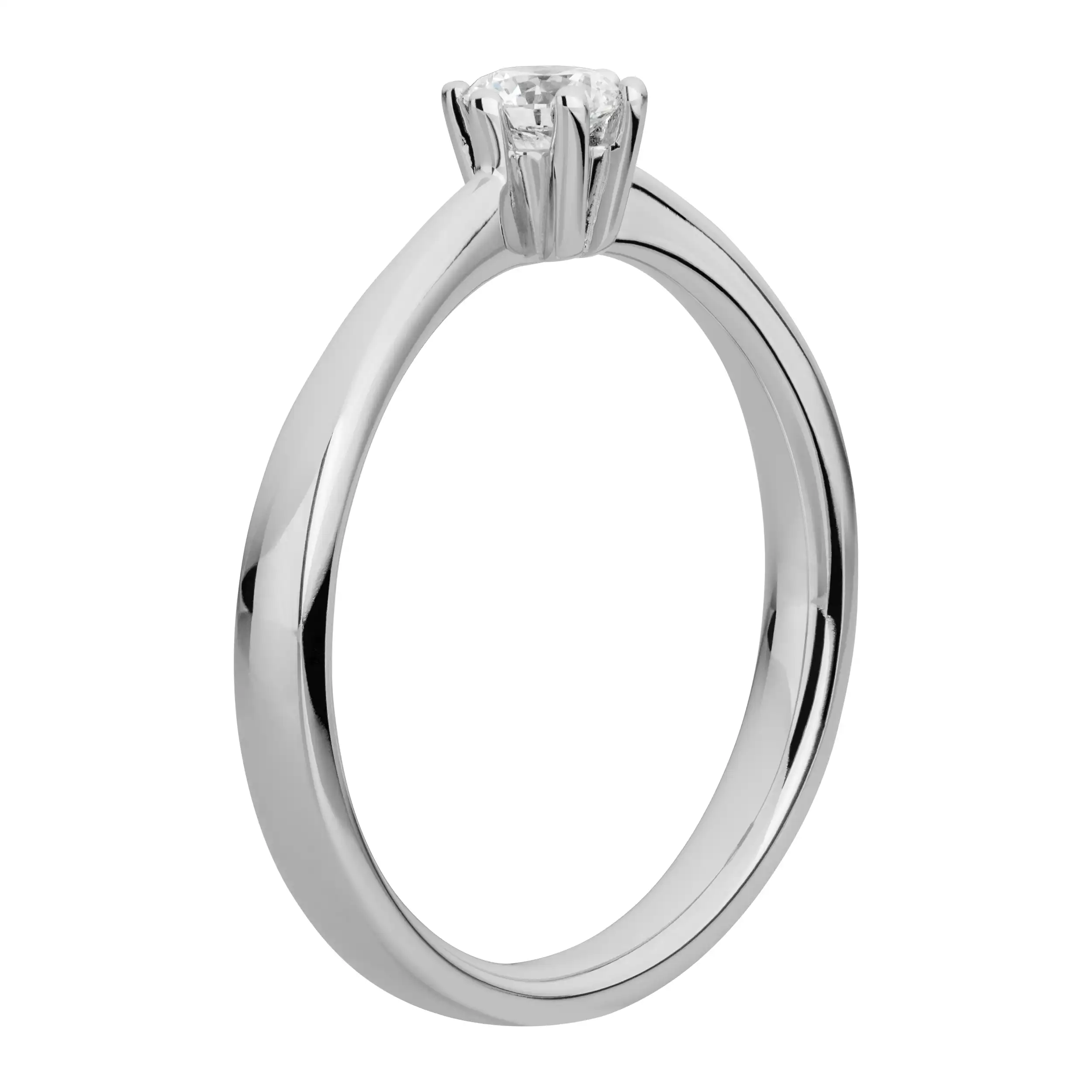 Gold Ring Diamant 0,25ct 6er Krappenfassung Solitär - Klassiker