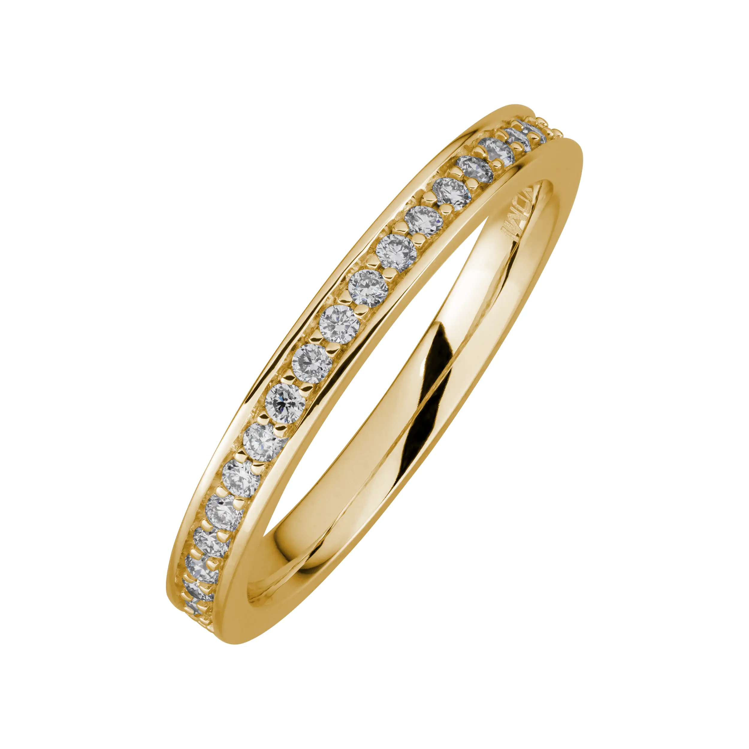 Gold Ring Diamant 0,24ct Memoire  - Klassiker