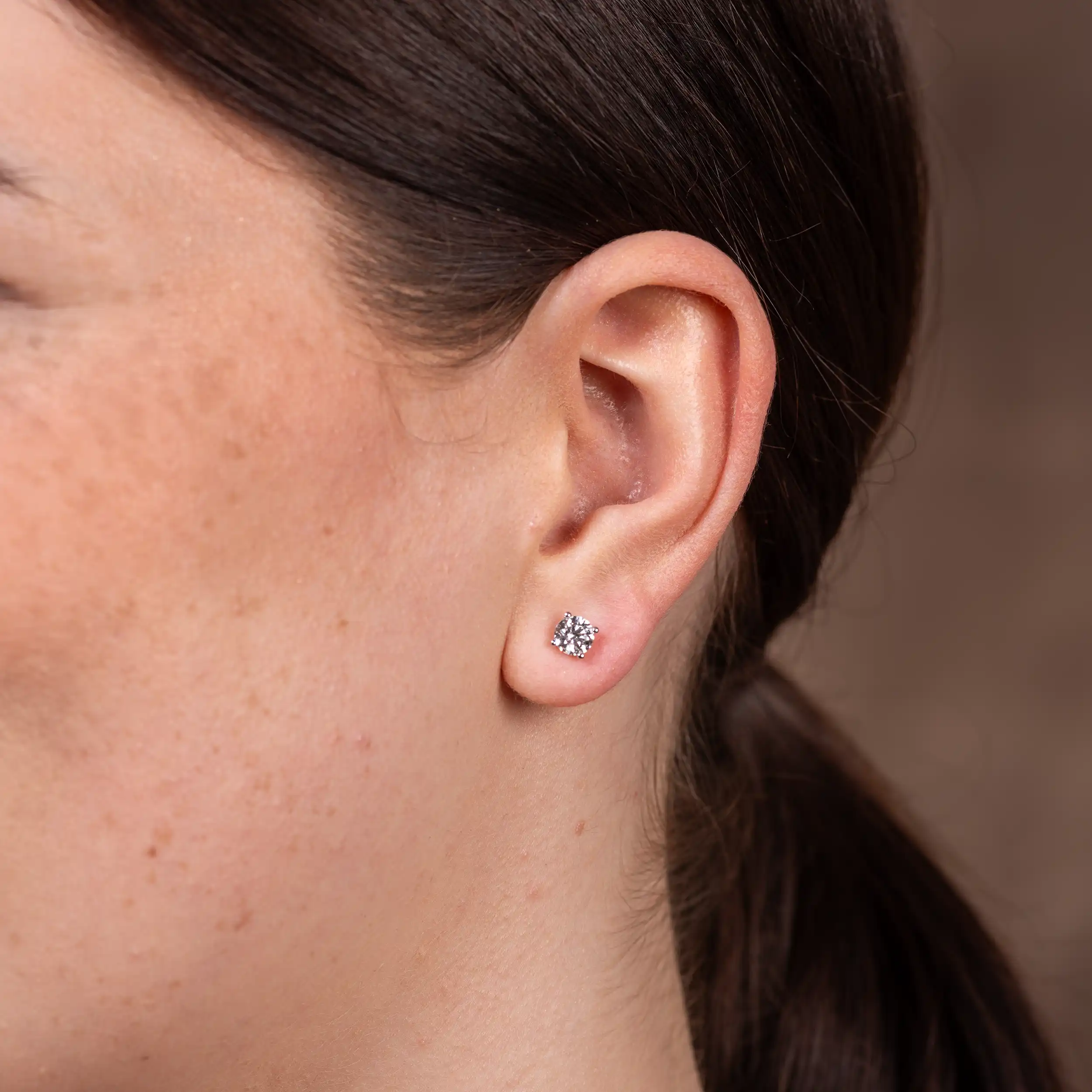 Gold Ohrschmuck Diamant 1,0ct 4er Krappenfassung Solitär - Klassiker