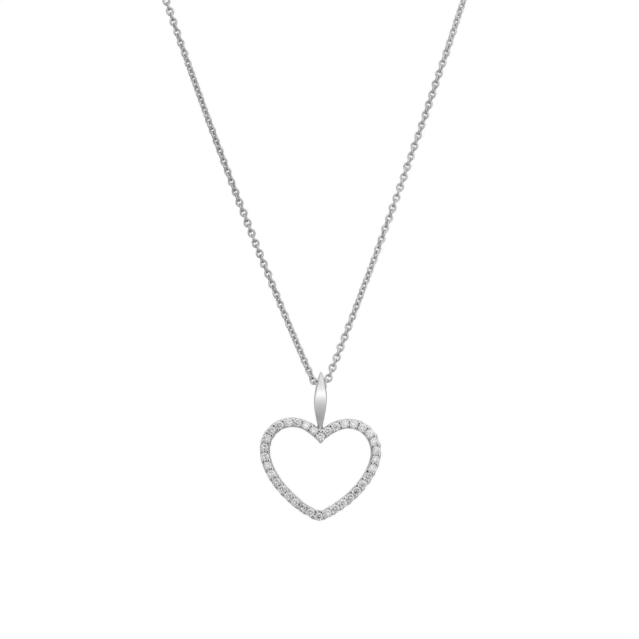 Gold Anhänger Herz Diamant 0,24ct - Symbole