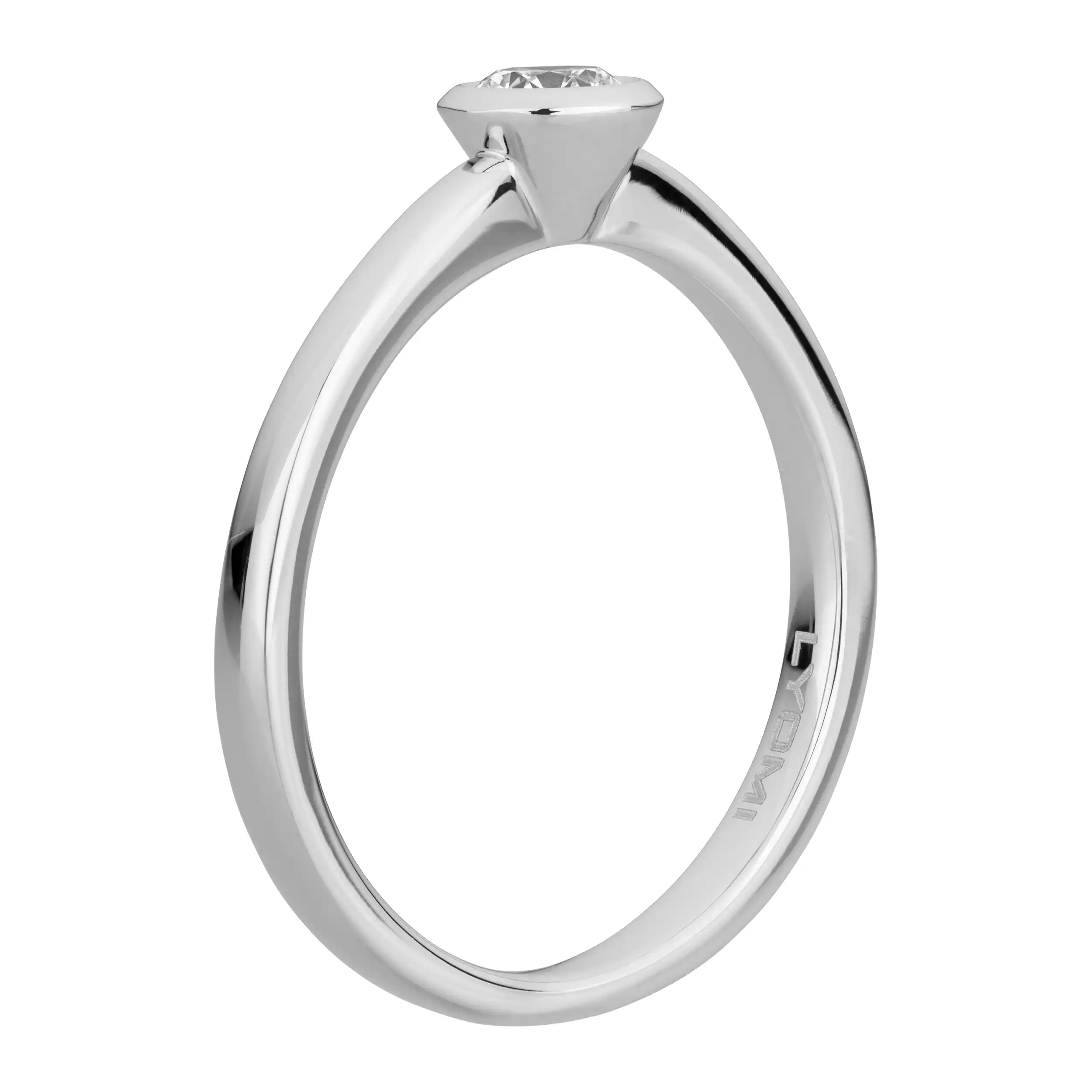 Gold Ring Diamant 0,25ct Zarge Solitär - Klassiker