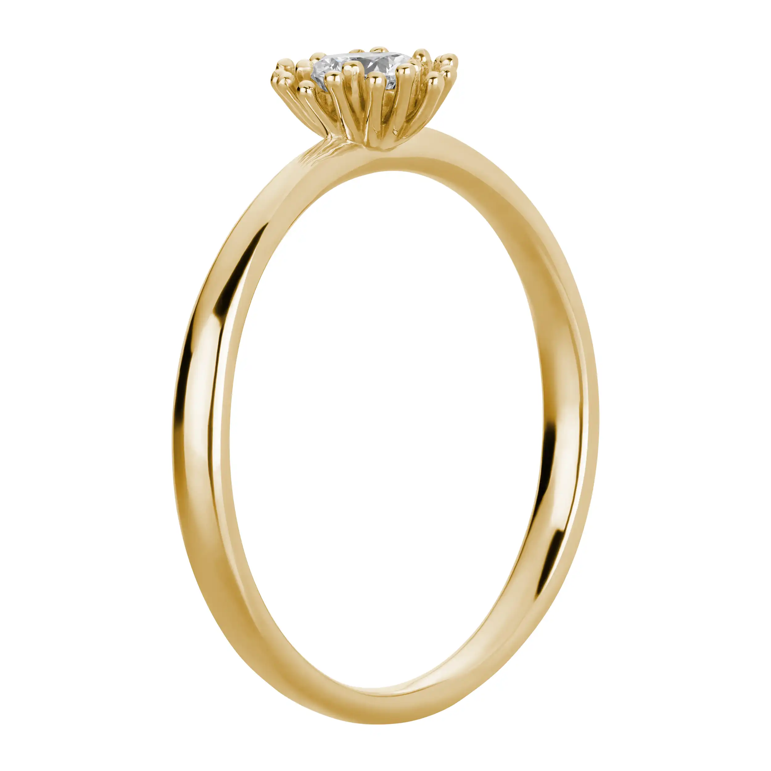 Gold Ring Diamant 0,25ct Runa - Floral