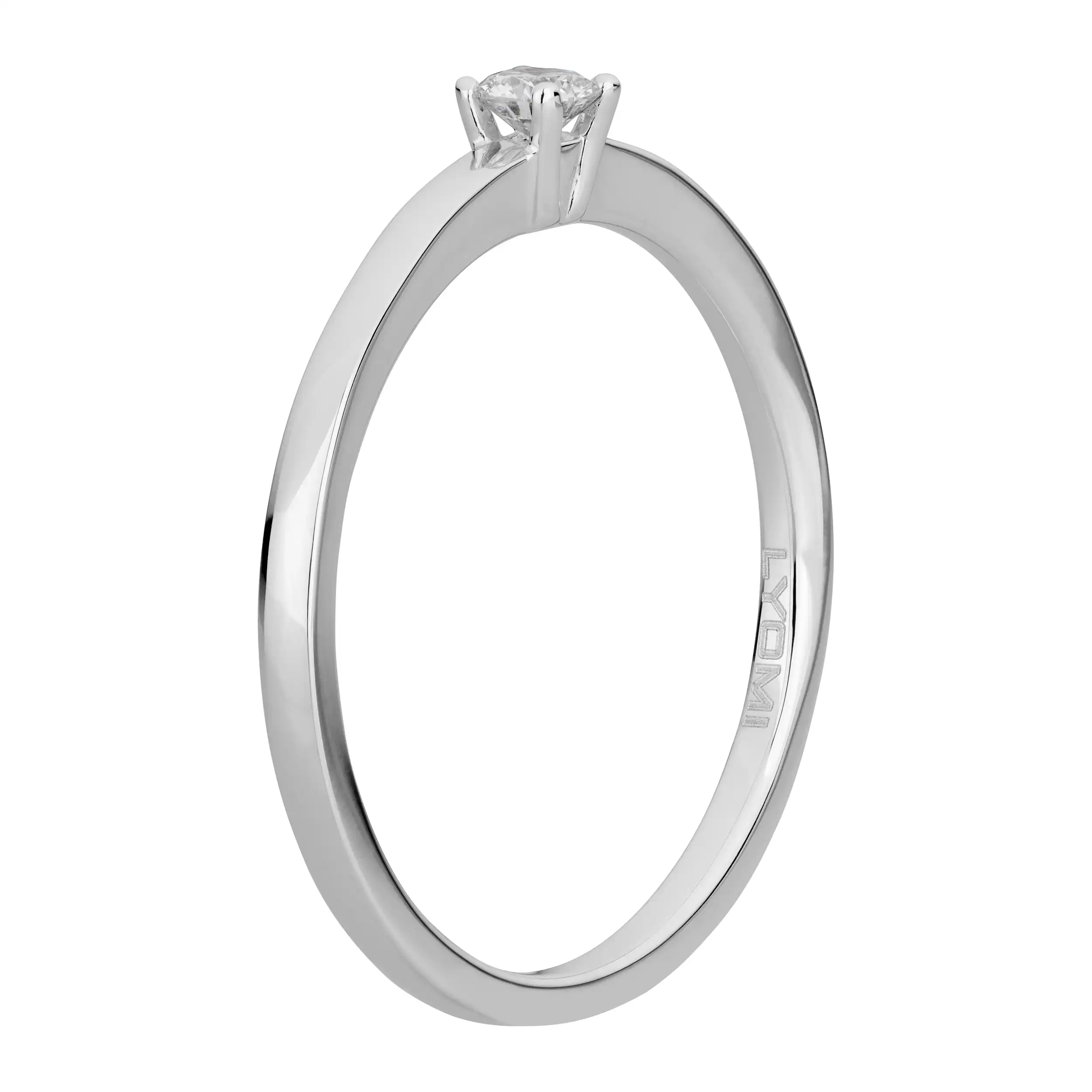 Gold Ring Diamant 0,10ct 4er Krappenfassung Solitär - Klassiker