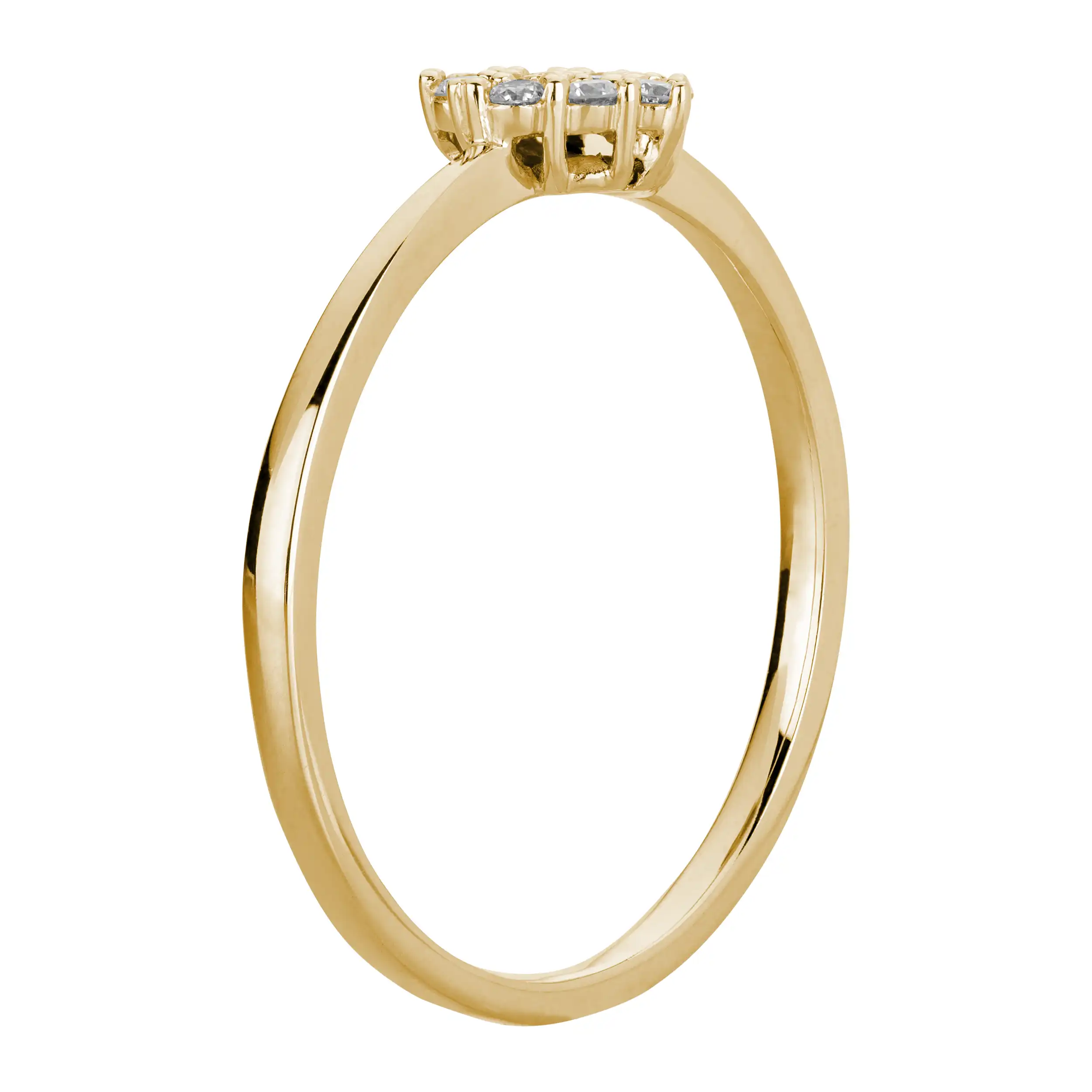 Gold Ring Herz Diamant 0,15ct Pavé - Klassiker