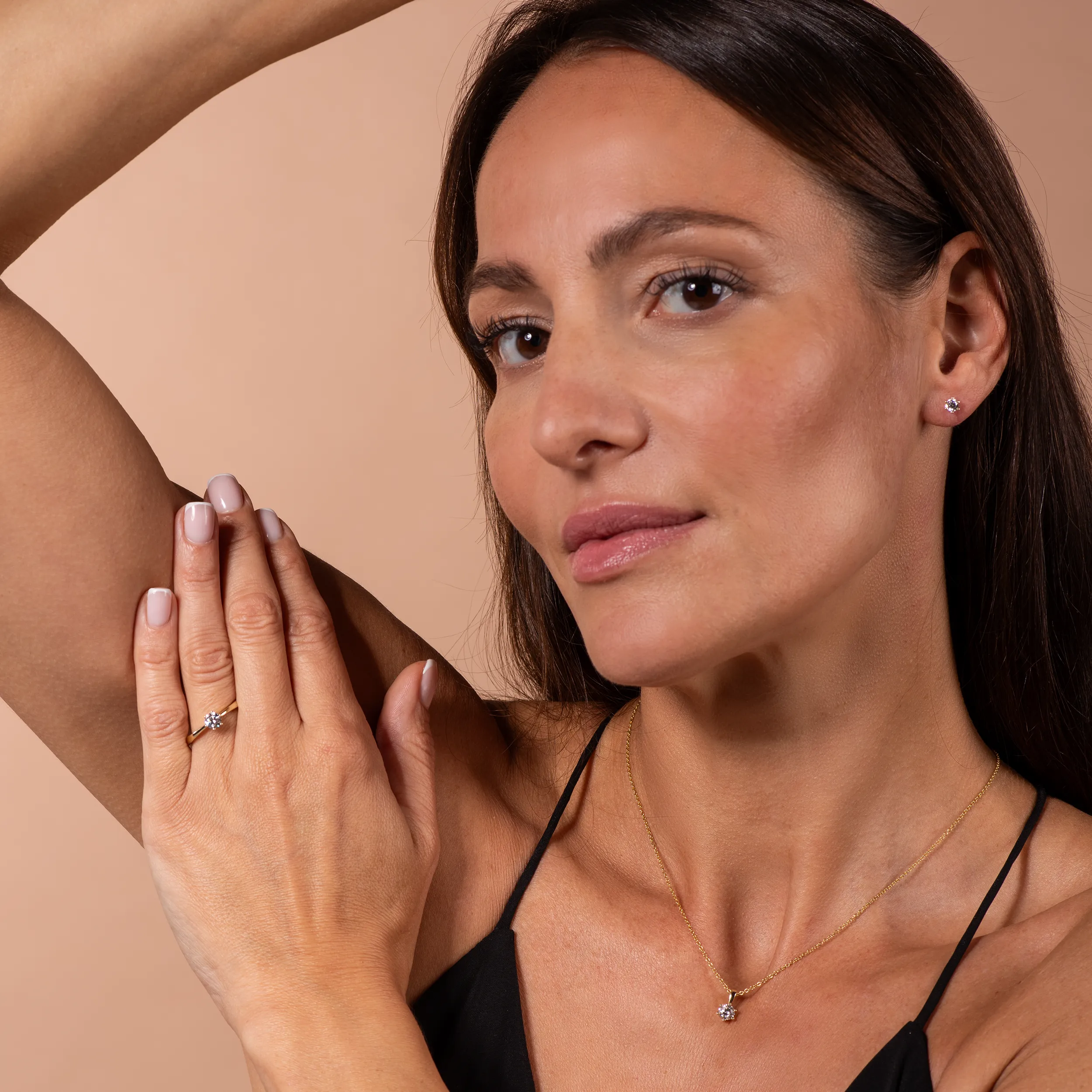 Gold Diamant 6er Krappenfassung Solitär - Klassiker