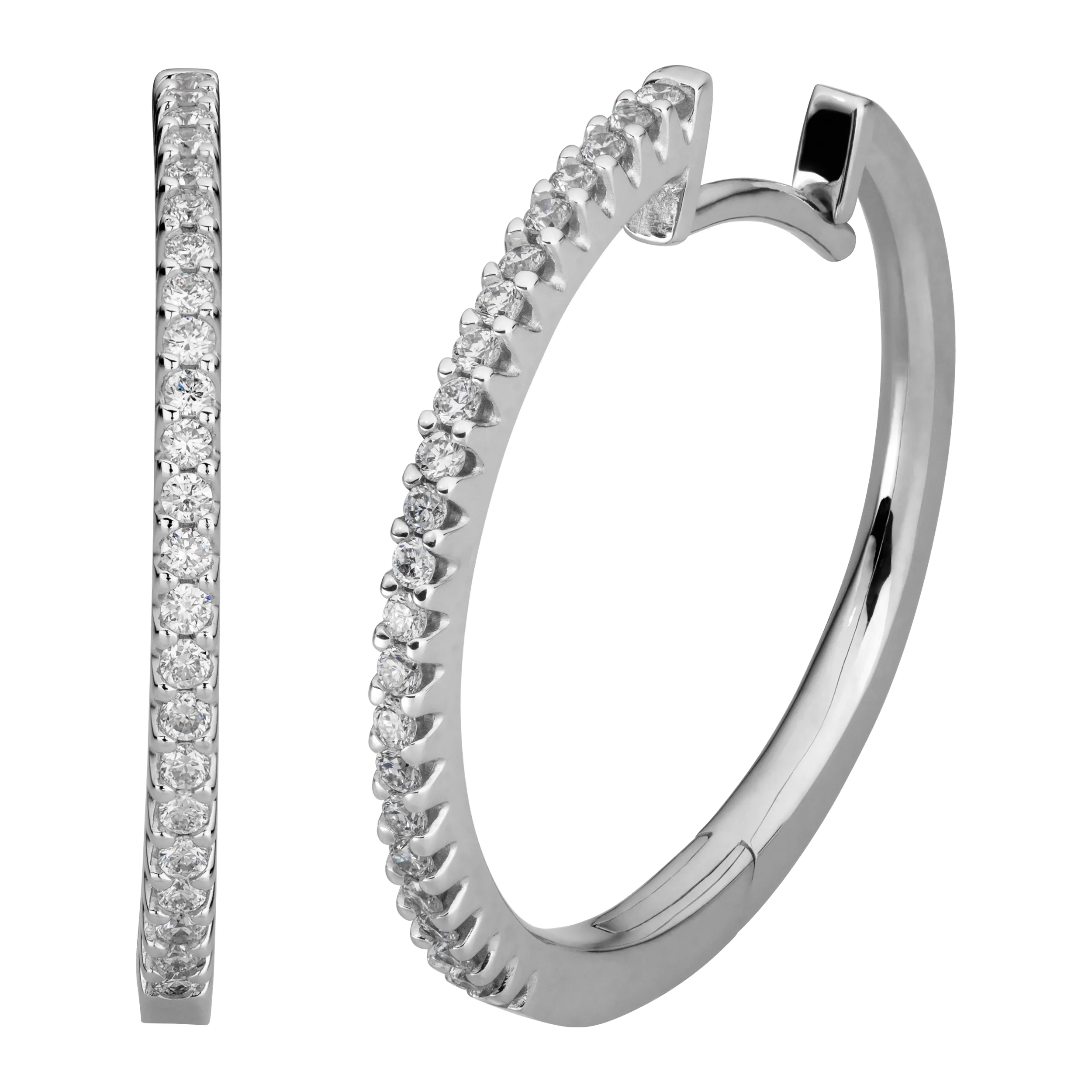 Gold Ohrschmuck Creolen Diamant 0,34ct - Klassiker