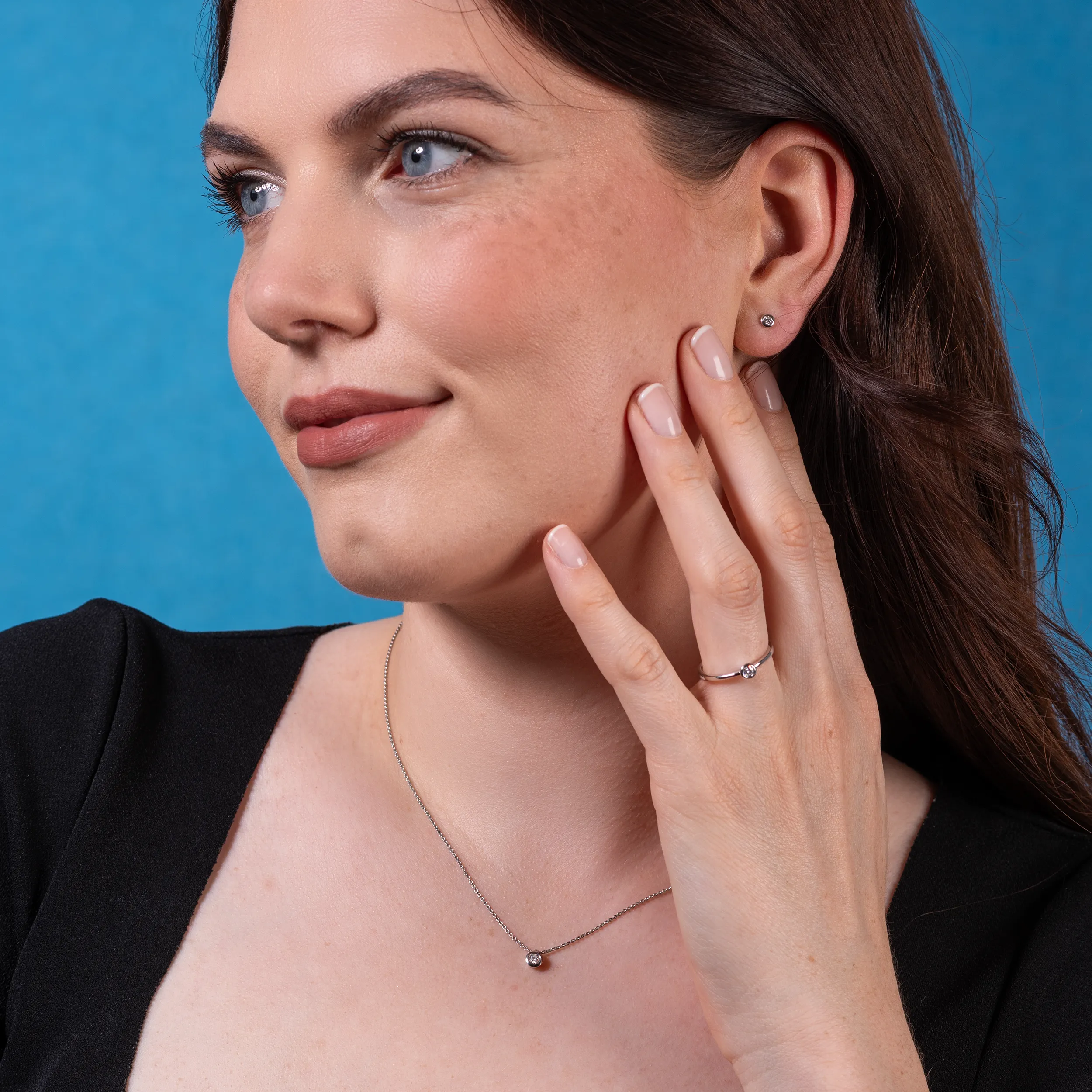 Gold Diamant Zarge Solitär - Klassiker