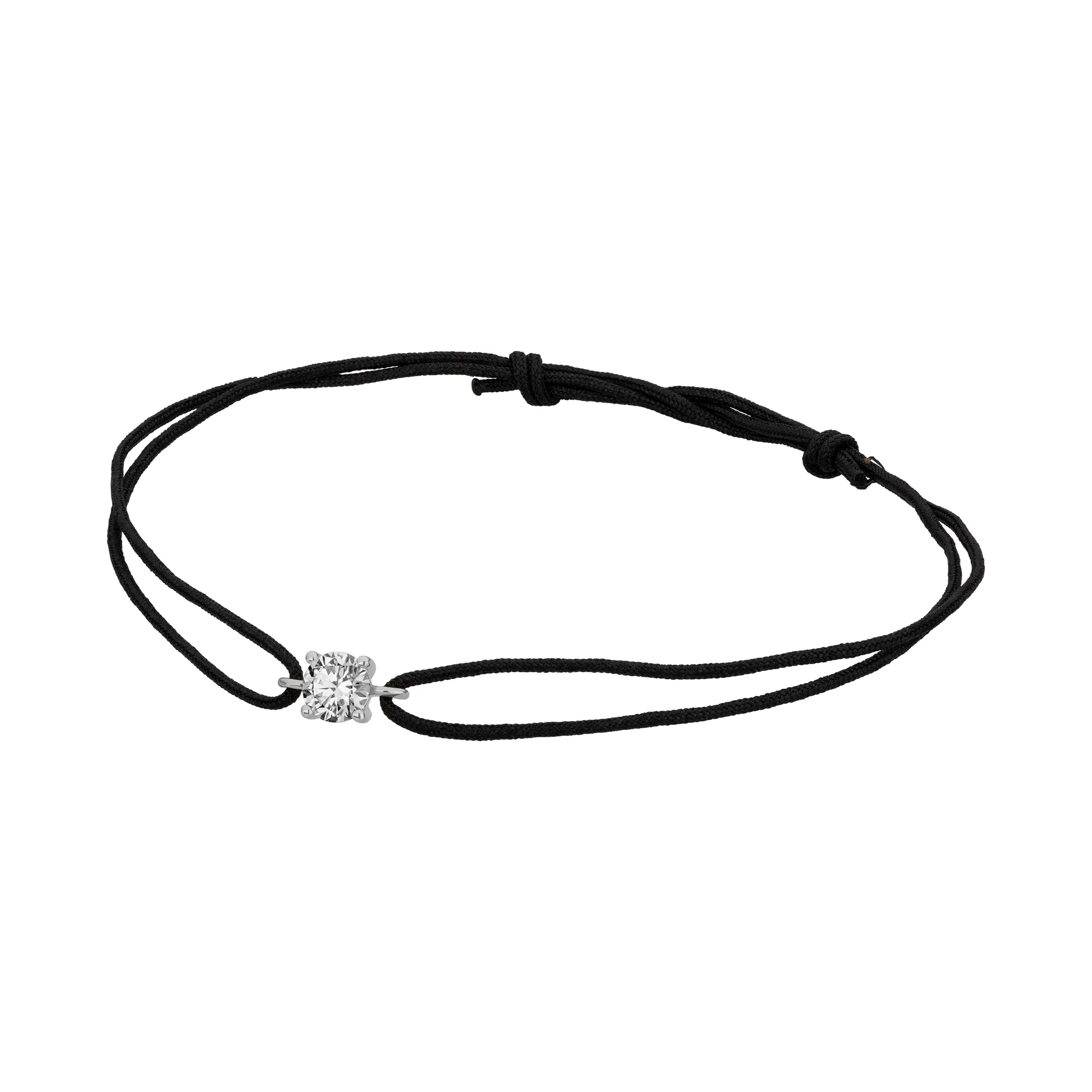 Diamant-Armband Solitär – Brillant am Textilband