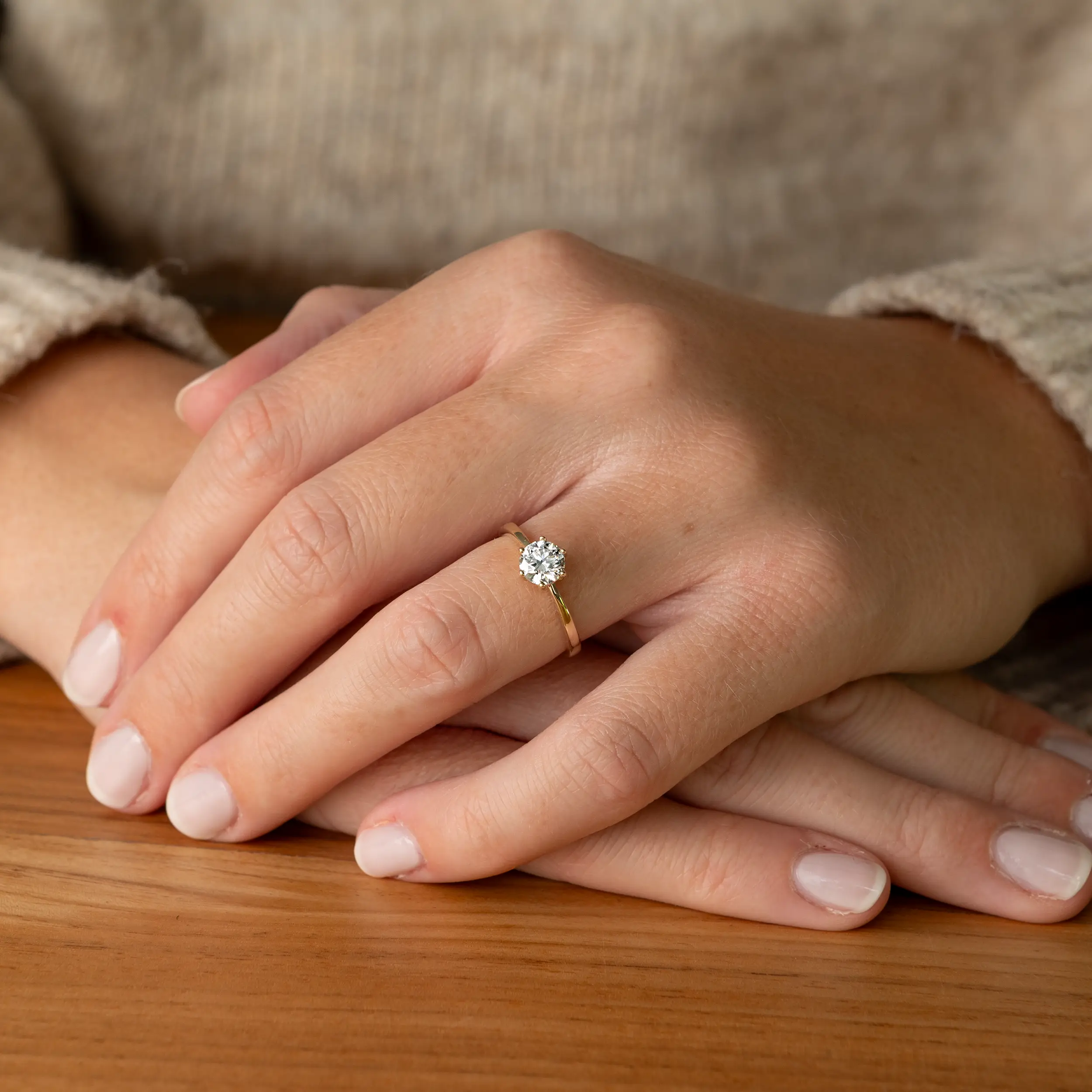 Gold Ring Diamant 0.75ct Solitaire