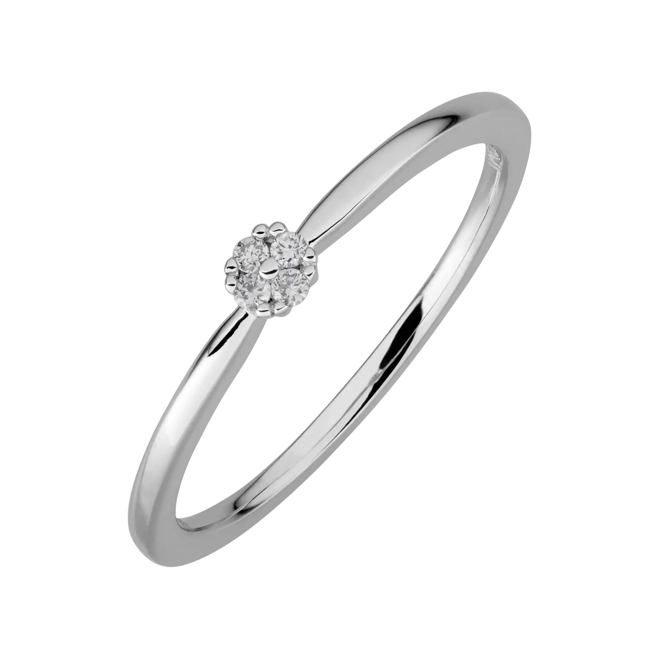 Gold Ring Diamant 0,045ct Little Flower - Klassiker