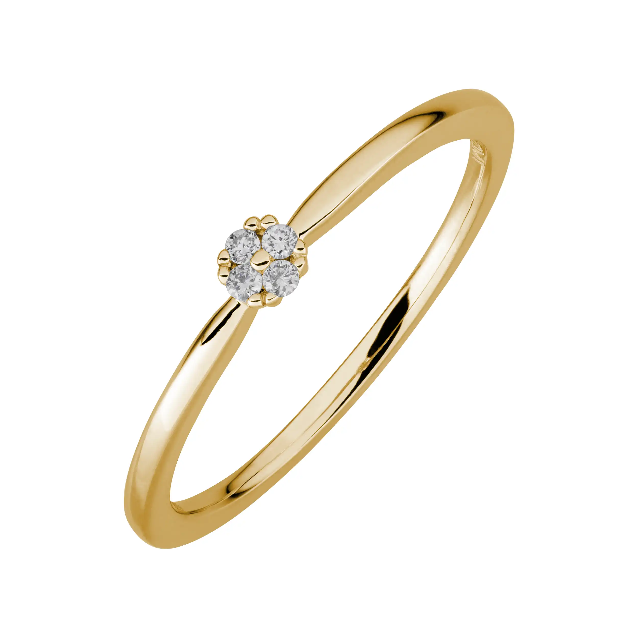 Gold Ring Diamant 0,045ct Little Flower - Klassiker