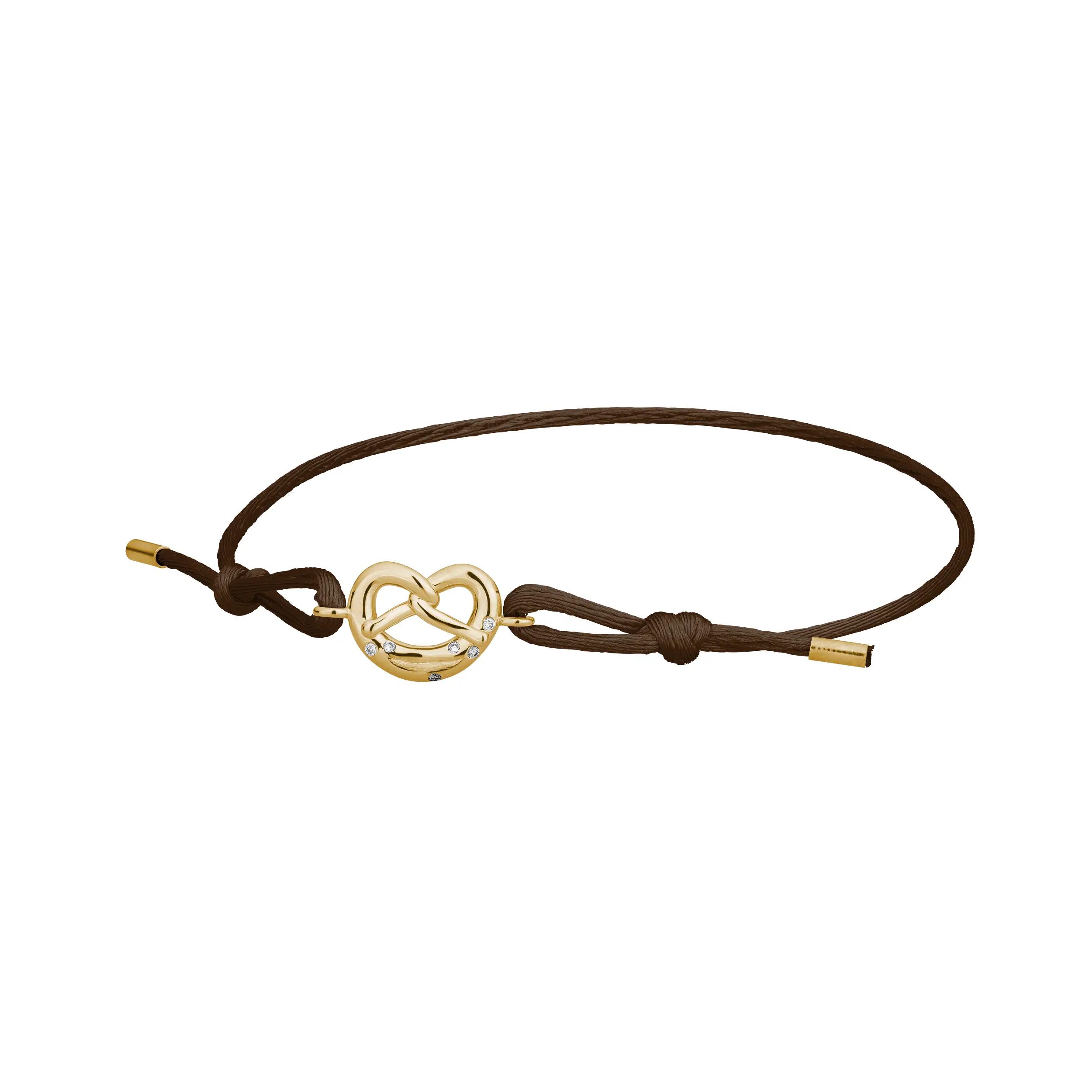 Gold Brezel Armband Diamant