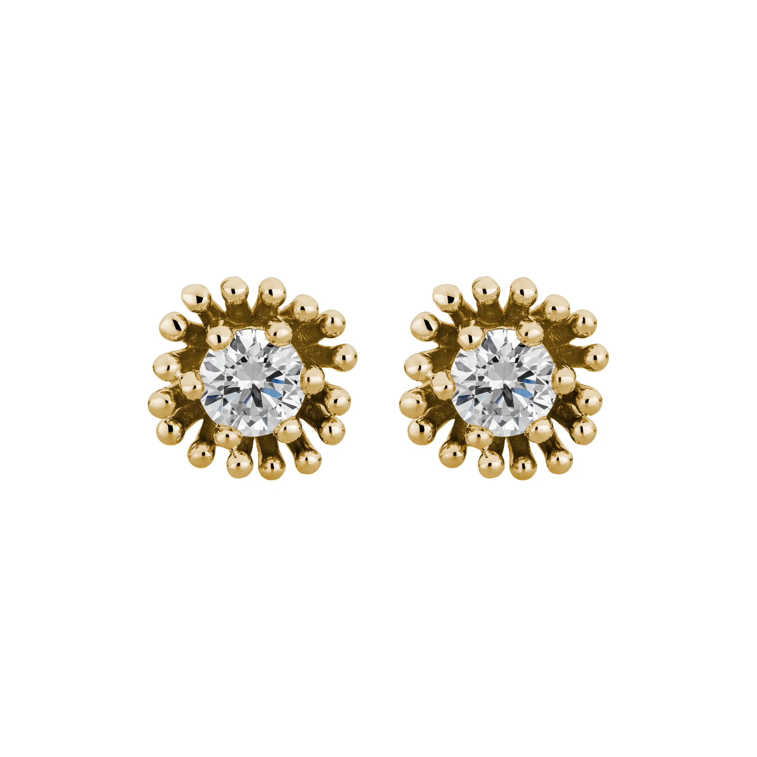 Gold Ohrschmuck Diamant 0,20ct Runa - Floral